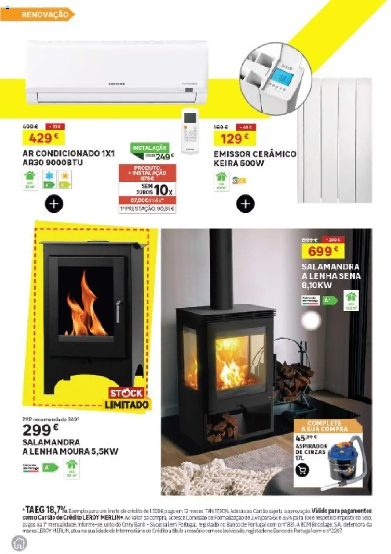 Leroy Merlin Catálogo │ válido de 02.10.2025 | Página: 10 | Produtos: Ar condicionado, Aspirador, Banco, Aspirador de cinzas