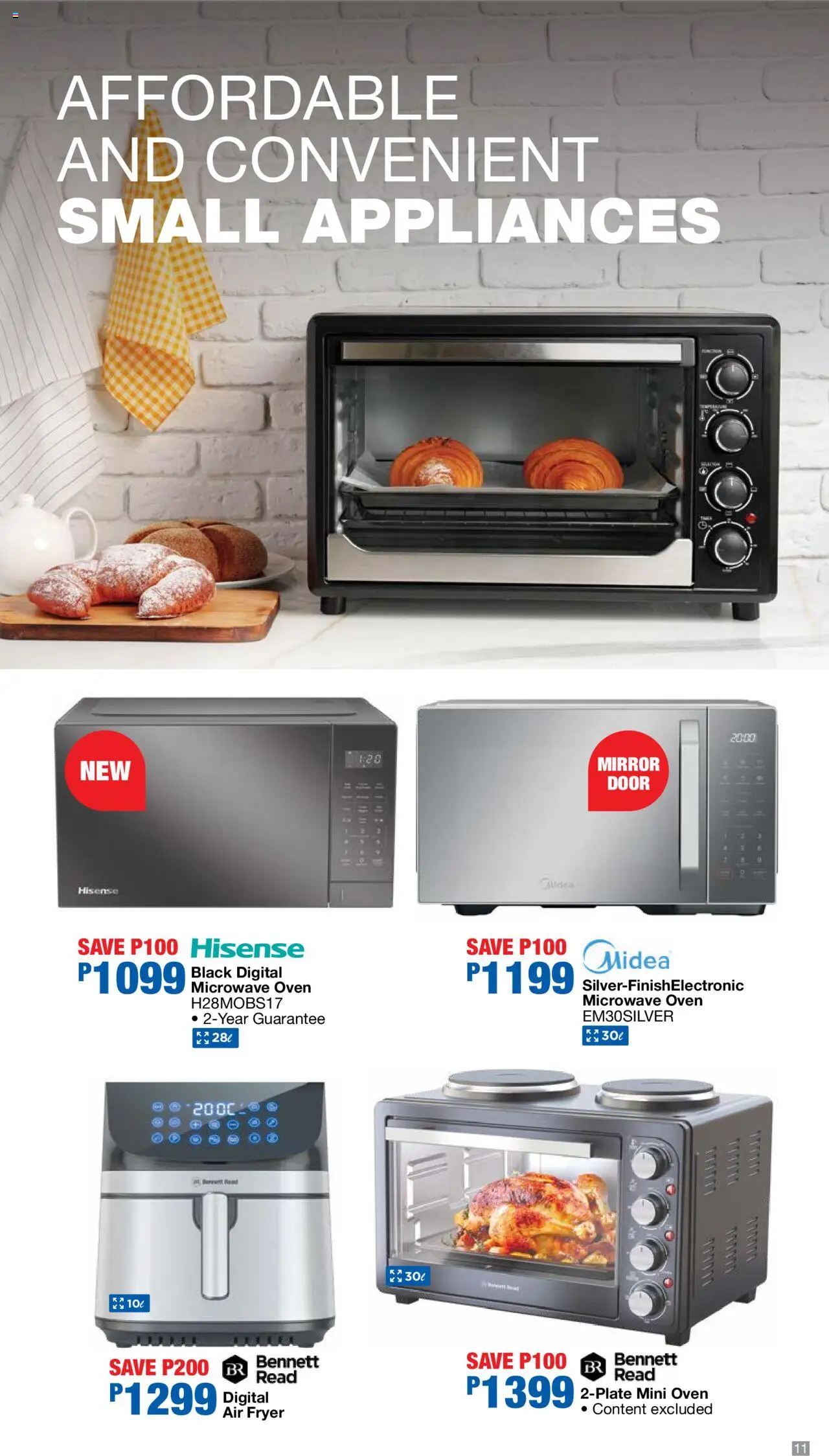 New OK Furniture catalogue – valid from 06.10.2025 | Page: 11 | Products: Oven, Fryer, Mirror, Air fryer