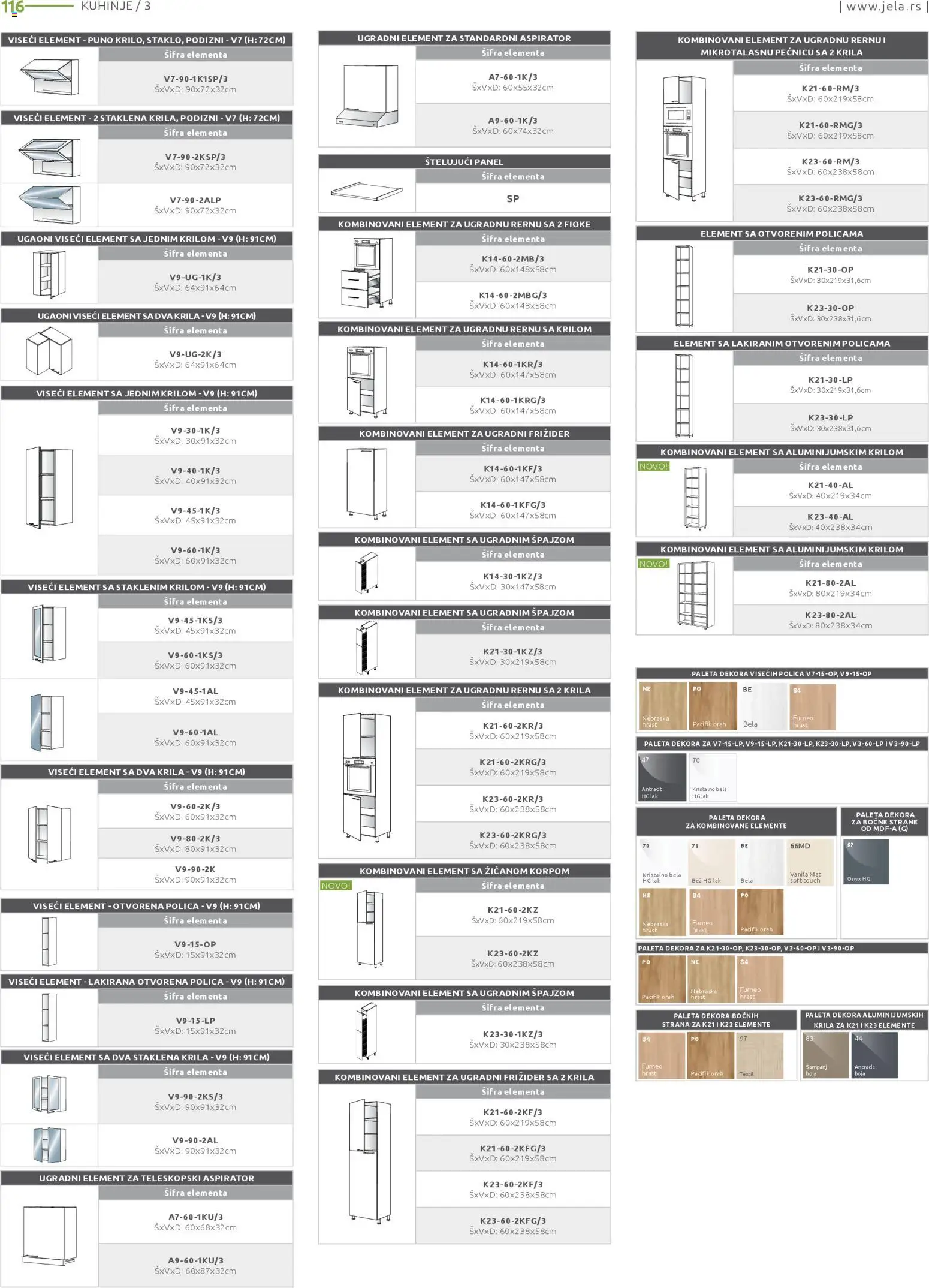 Jela katalog - važi od 17.11.2025 | Strana: 116 | Proizvode: Polica, Orah, Frižider, Aspirator