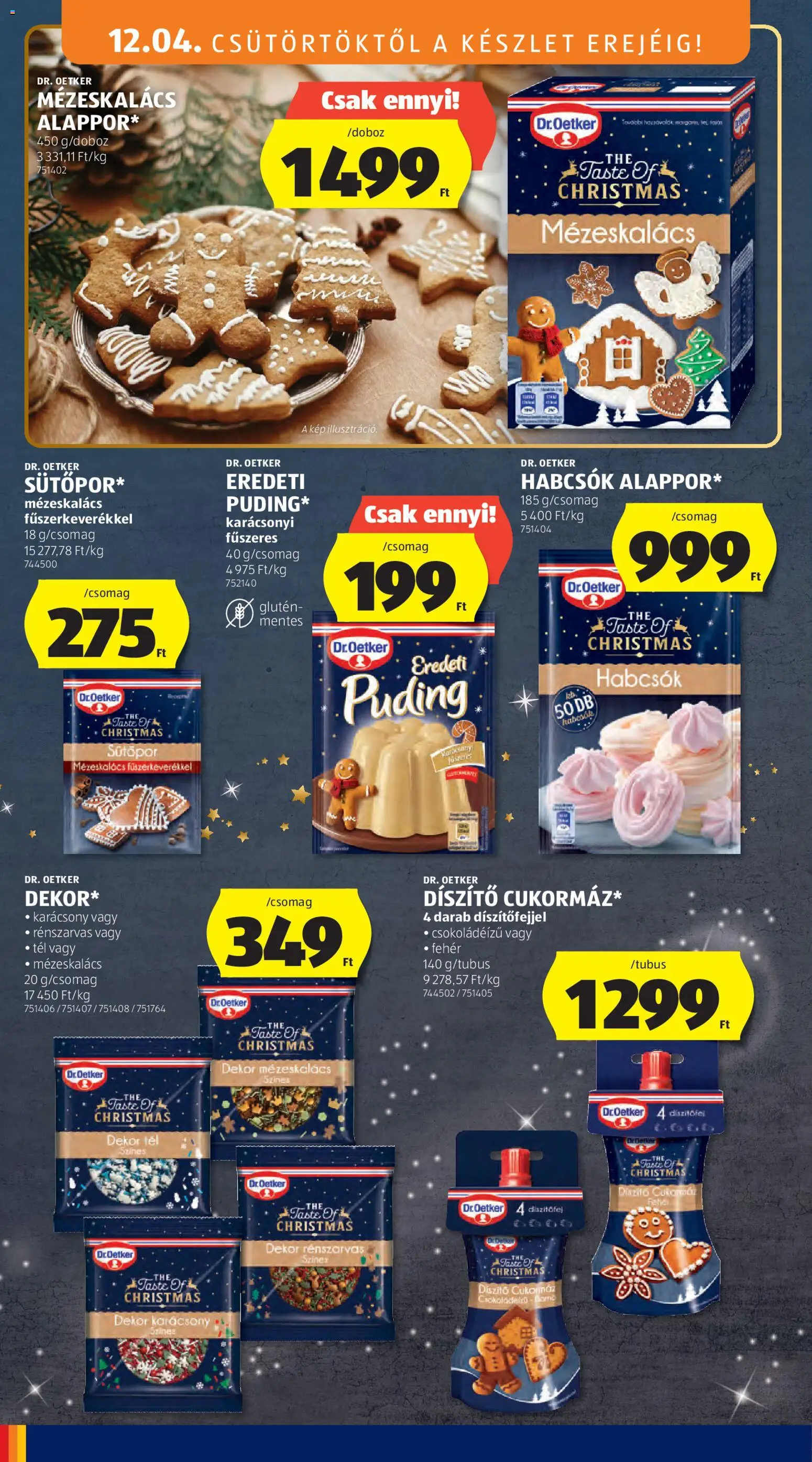 Aldi akciós ujság - amely érvényes a következő dátumtól: 04.12.2025 | Oldal: 24 | Termékek: Puding, Sütőpor, Mézeskalács, Tojás