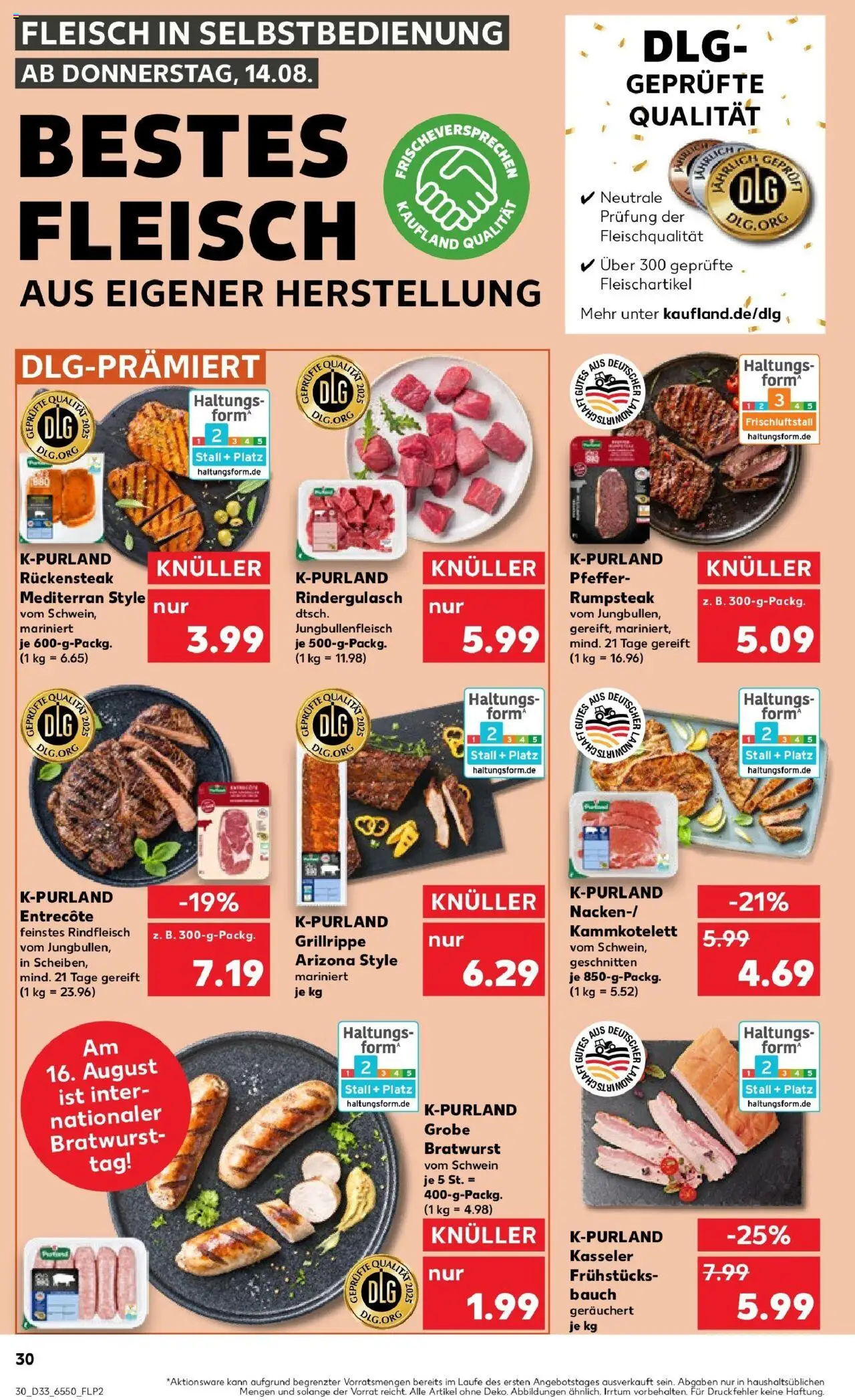 Kaufland prospekt Barsinghausen	 - gültig ab dem 18.08.2025 | Seite: 51 | Produkte: Rumpsteak, Rindergulasch, Rindfleisch, Fleisch