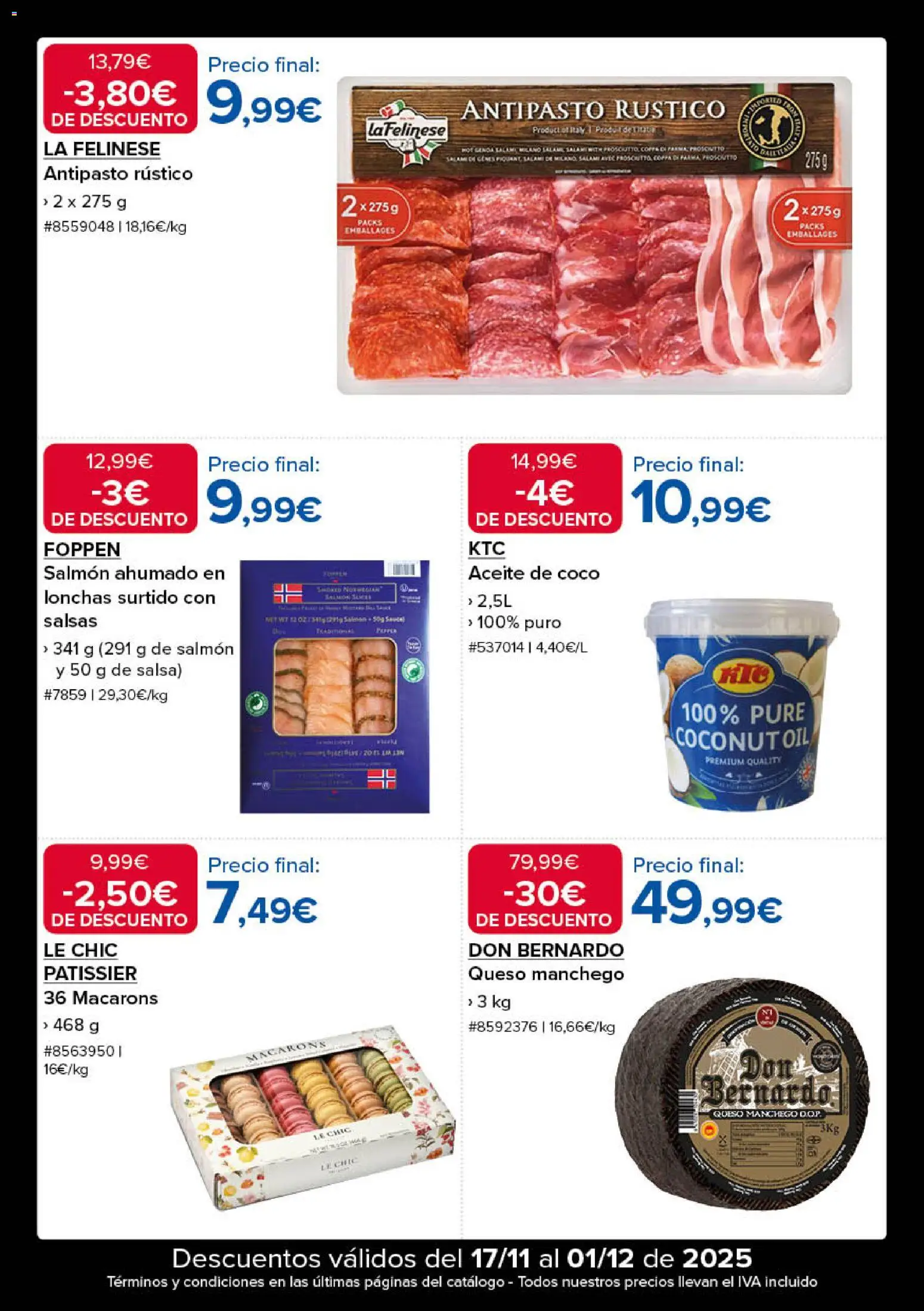 Costco Black Friday │ válido desde el 17.11.2025 | Página: 25 | Productos: Queso, Aceite, Τυρόπιτα, Salmón ahumado