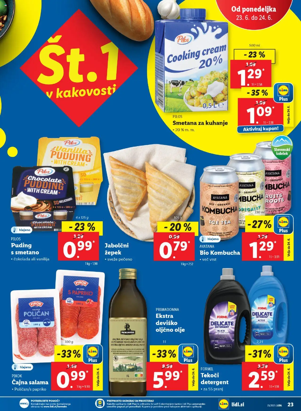 Lidl katalog │ velja od 19.06.2025 | Stran: 51 | Izdelki: Puding, Oljčno olje, Olje, Detergent
