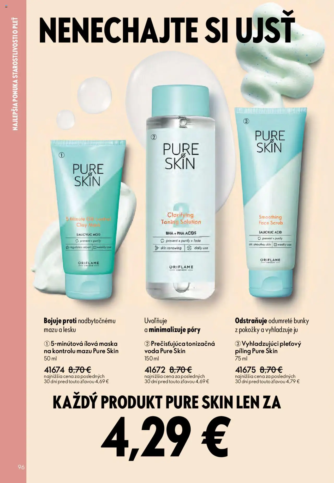 Nové Oriflame akcie – leták je platný od 22.10.2025 | Strana: 96 | Produkty: Maska, Voda