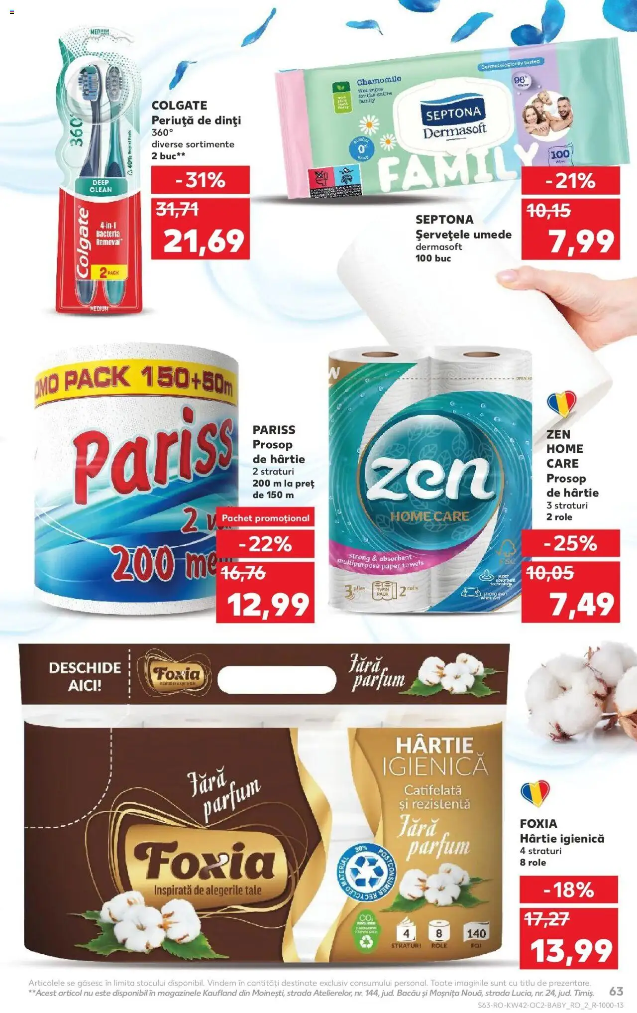 Noul catalog Kaufland – valabil de la 15.10.2025 | Pagină: 63 | Produse: Pomelo, Role, Parfum, Șervețele umede