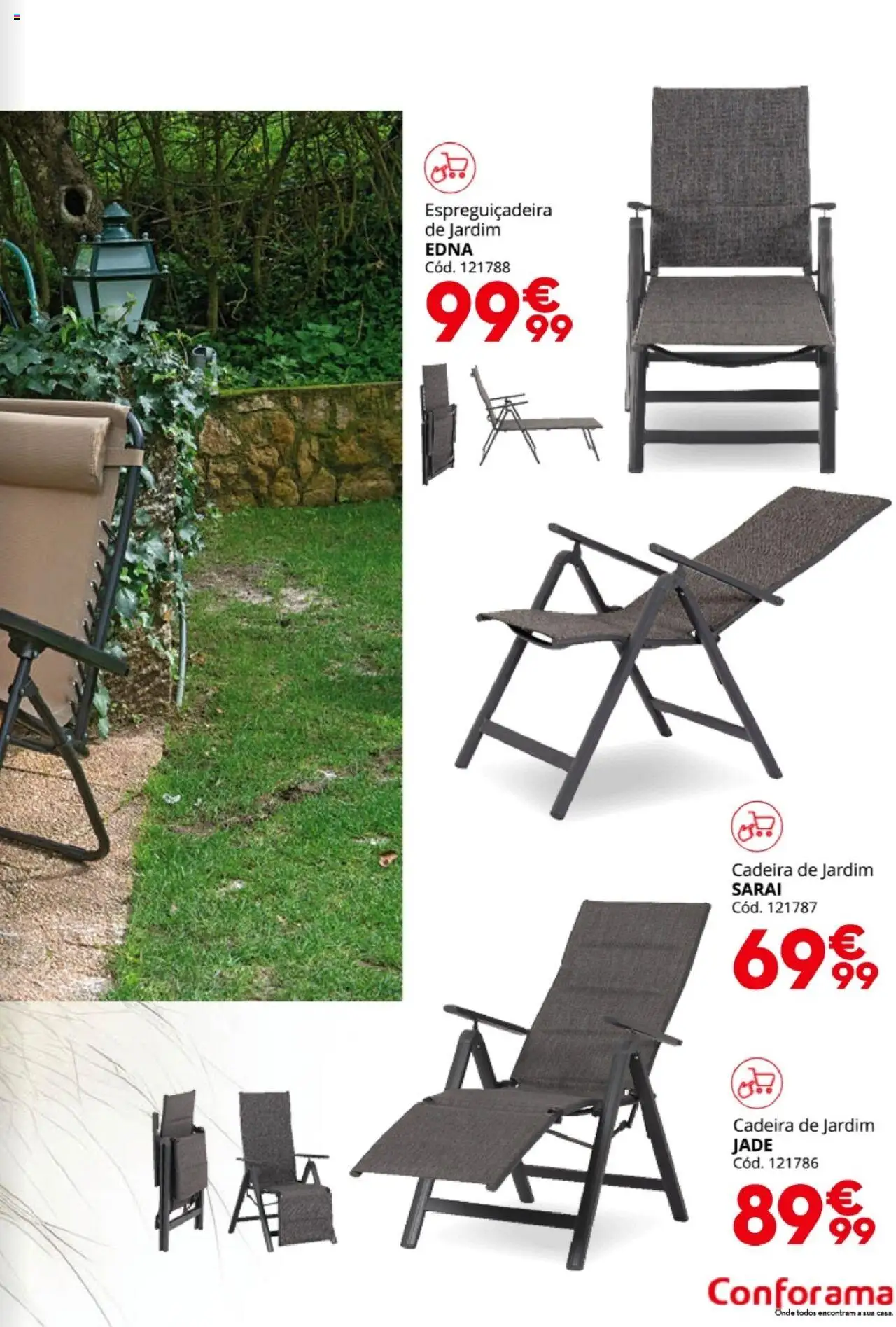 Conforama folheto │ válido de 20.03.2025 | Página: 23 | Produtos: Espreguiçadeira, Cadeira
