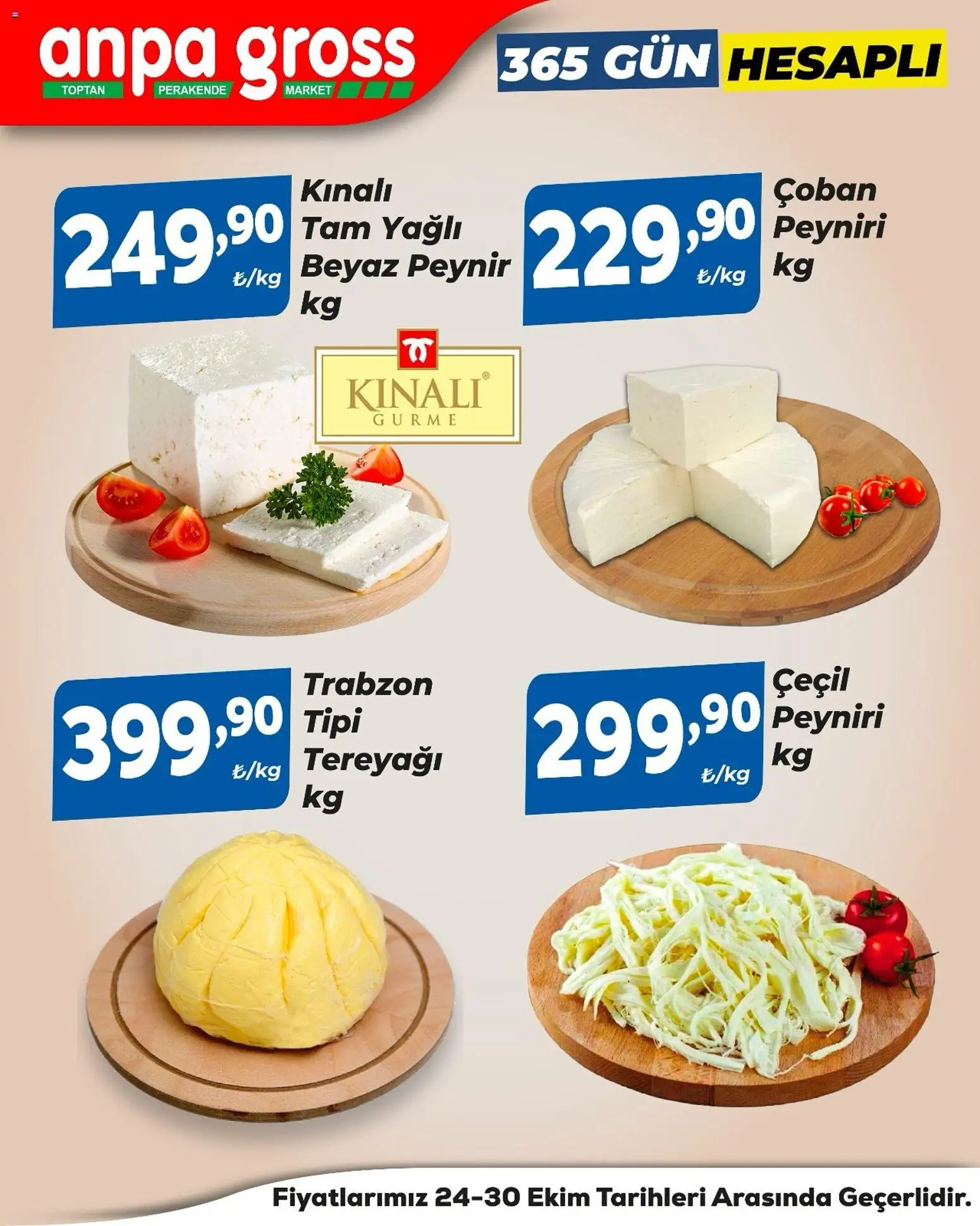 Anpa Gross Katalog - 24.10.2025 tarihinden itibaren geçerlidir | Sayfa: 1 | Ürünler: Tereyağı, Peynir