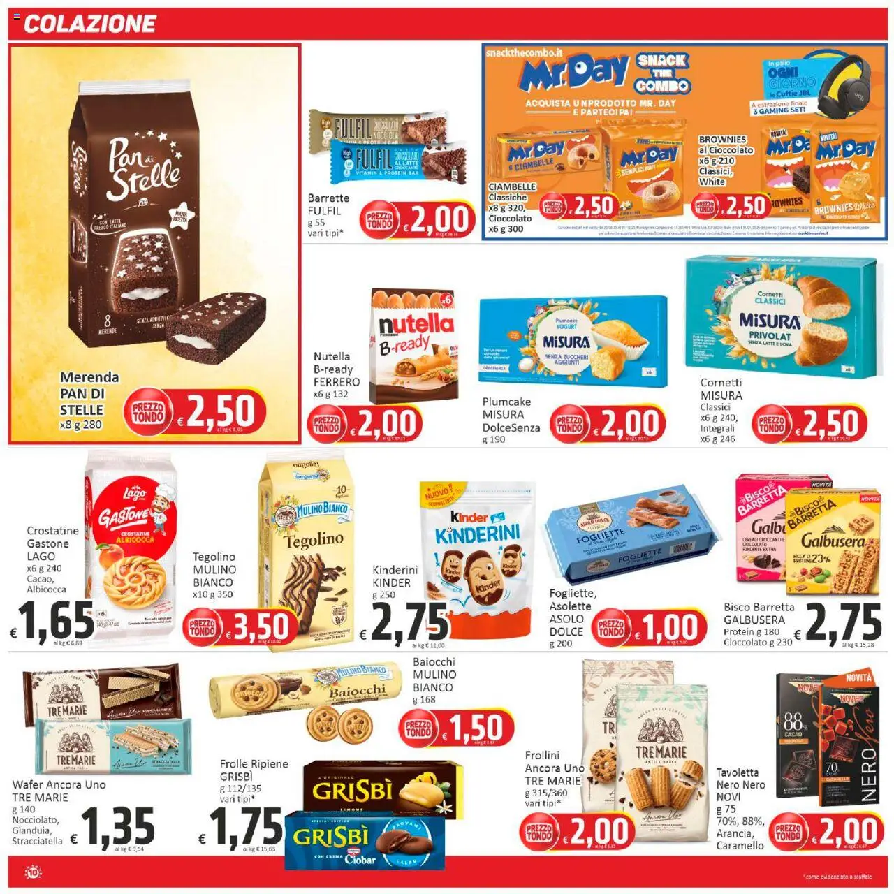 Volantino Paghi Poco del 29.09.2025 | Pagina: 10 | Prodotti: Cioccolato, Nutella, Scaffale, Plumcake