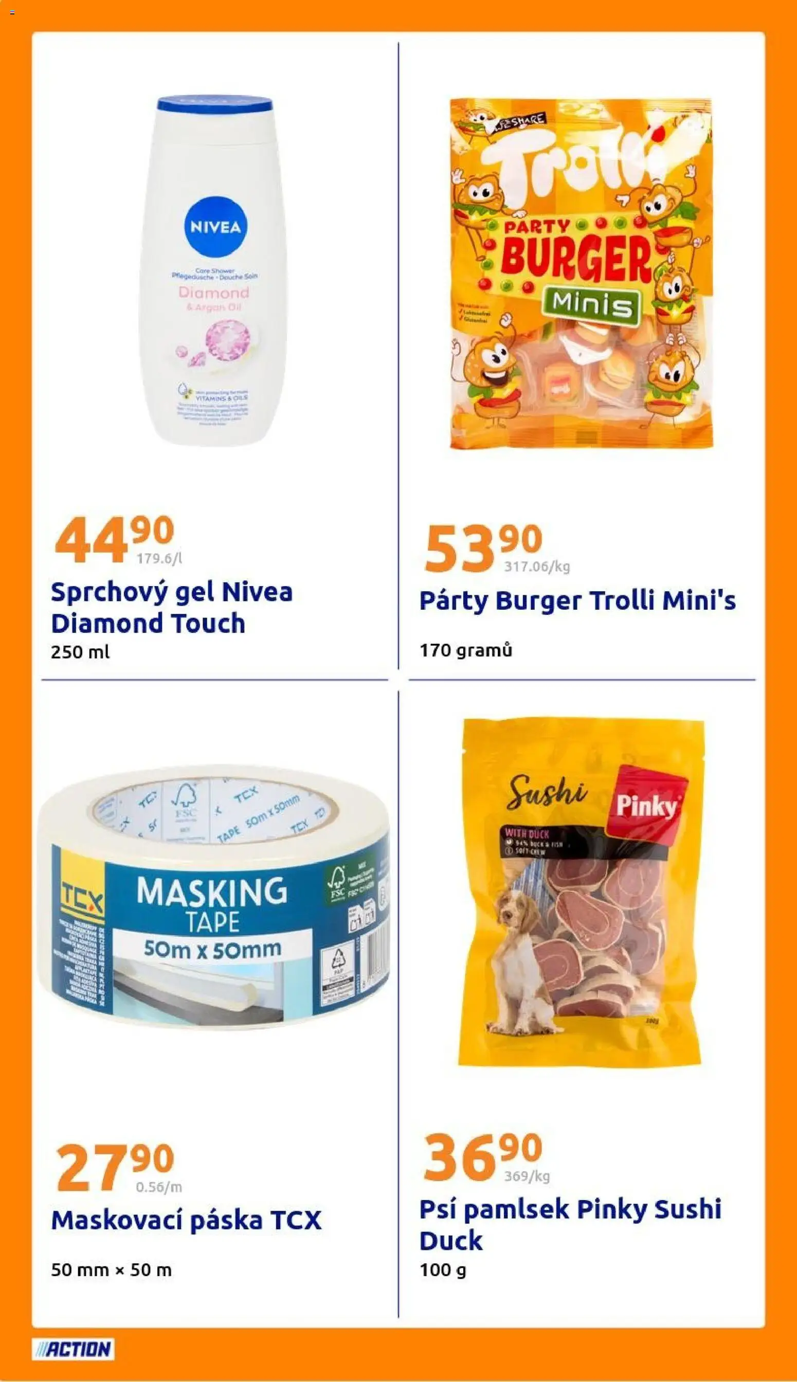 Action leták od 03.03.2026 | Strana: 18 | Produkty: Sprchový gel, Burger, Nivea, Sushi