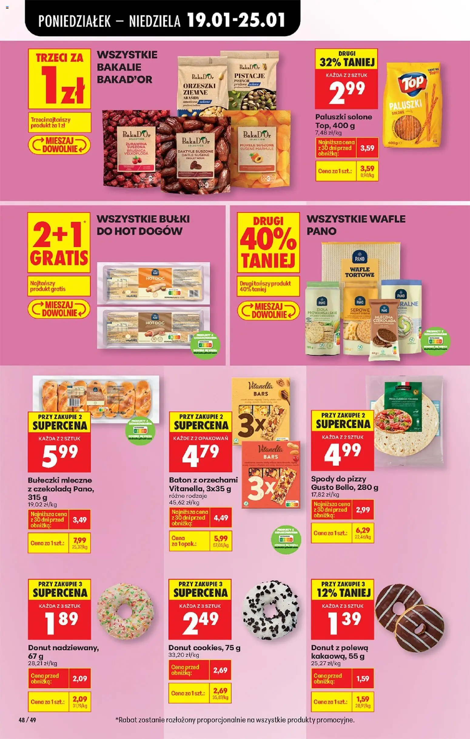 Biedronka gazetka od 19.01.2026 | Strona: 58 | Produkty: Donut nadziewany, Wafle, Donut, Czekolada