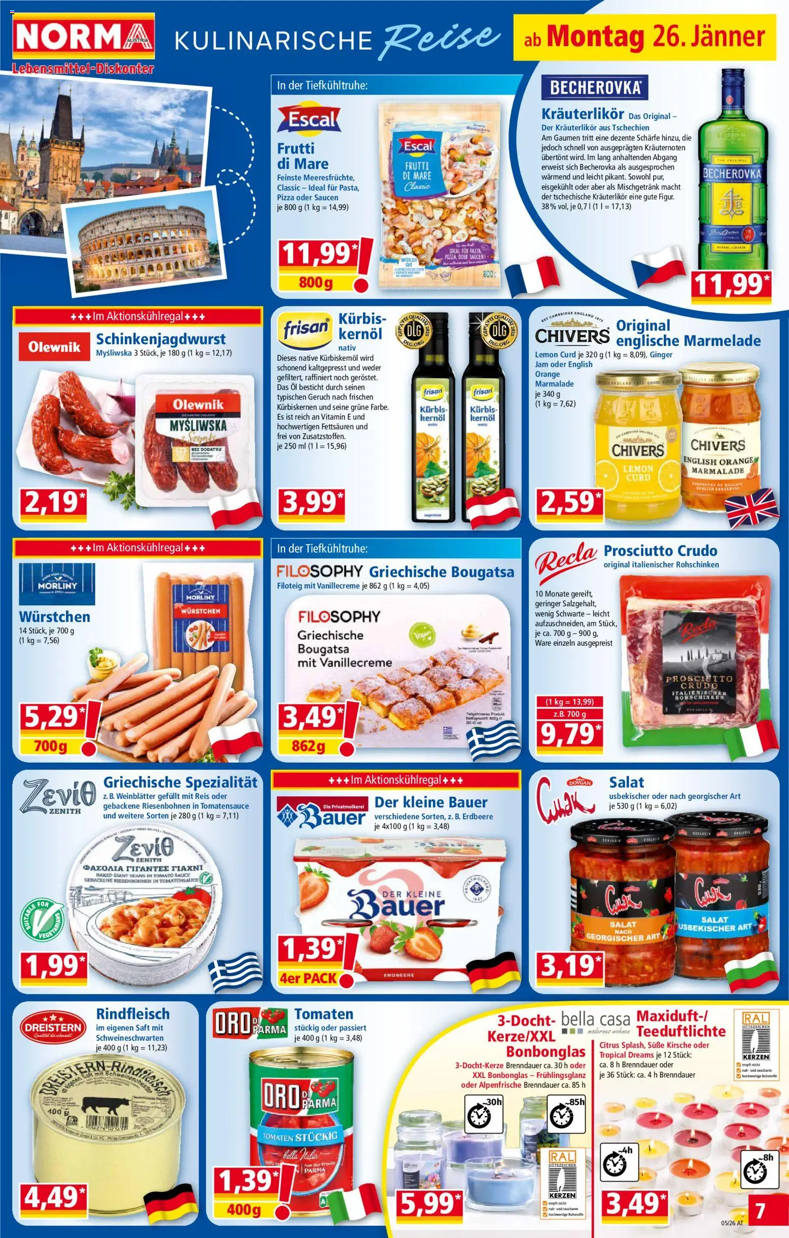 Norma Flugblatt gültig ab 26.01.2026 | Seite: 7 | Produkte: Salat, Kürbis, Pizza, Reis