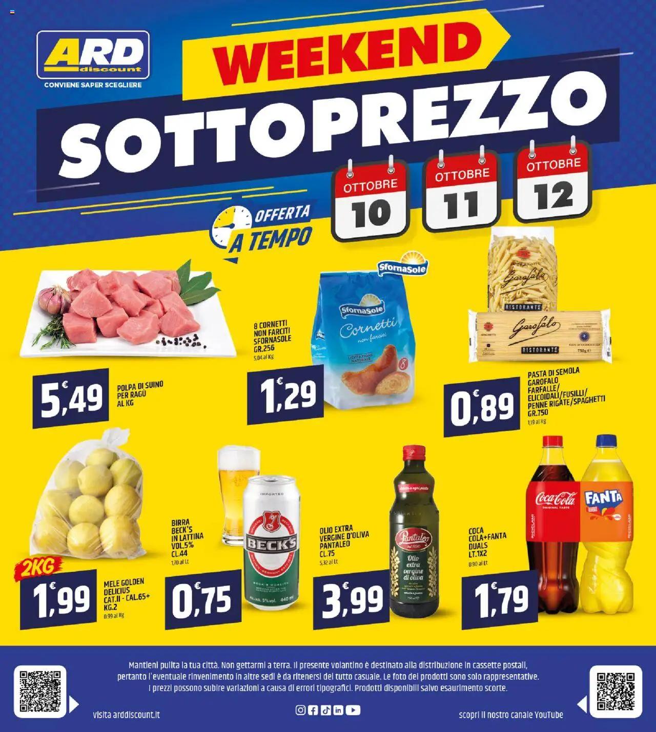 Volantino ARD Discount del 02.10.2025 | Pagina: 20 | Prodotti: Olio, Pasta, Ragú, Fanta