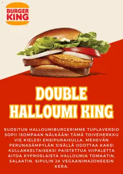 Burger King-mainoslehti voimassa 13.10.2025 alkaen | Sivu: 5 | Tuotteet: Halloumi