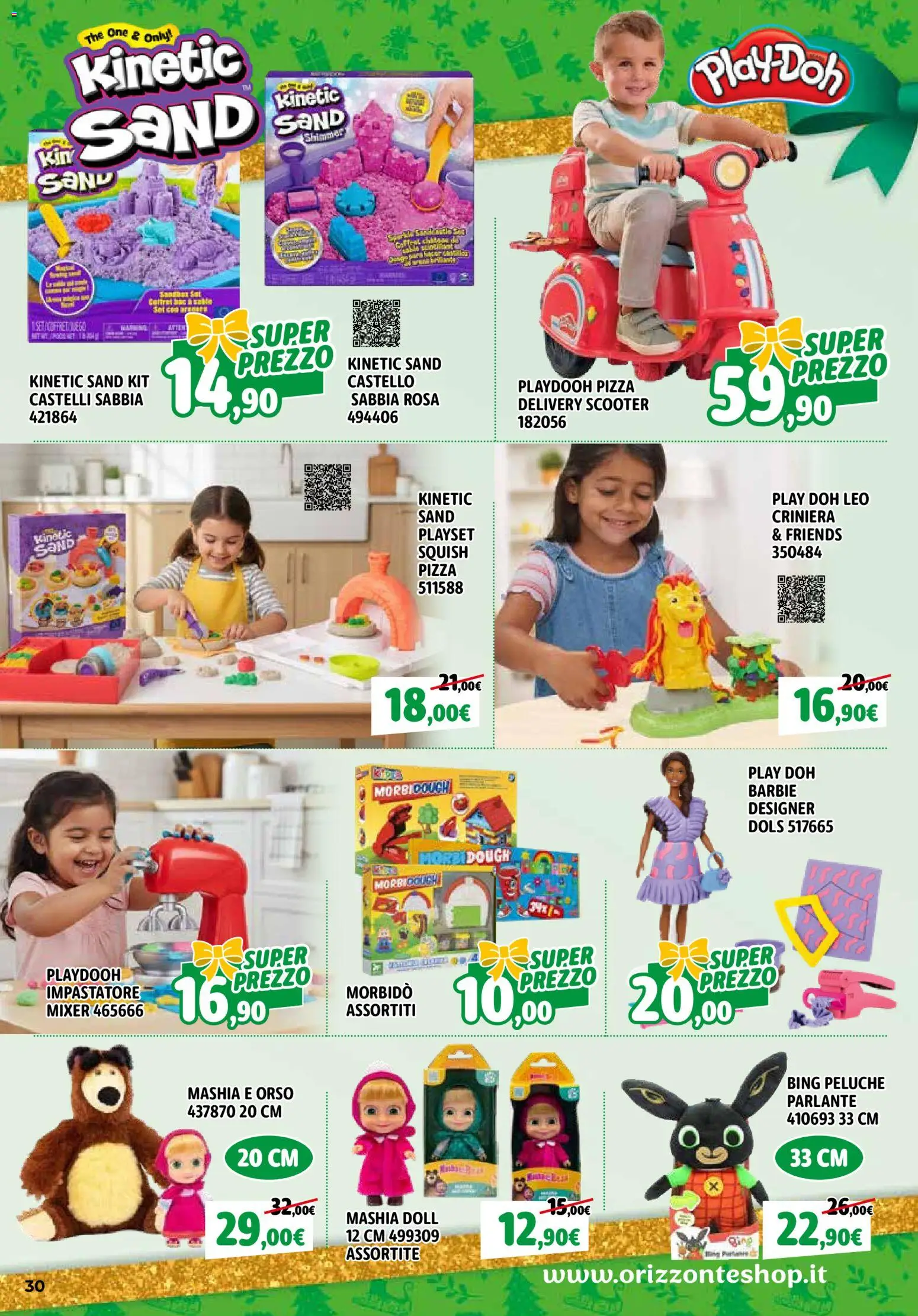 Volantino Orizzonte del 27.11.2025 | Pagina: 30 | Prodotti: Peluche, Pizza, The, Mixer