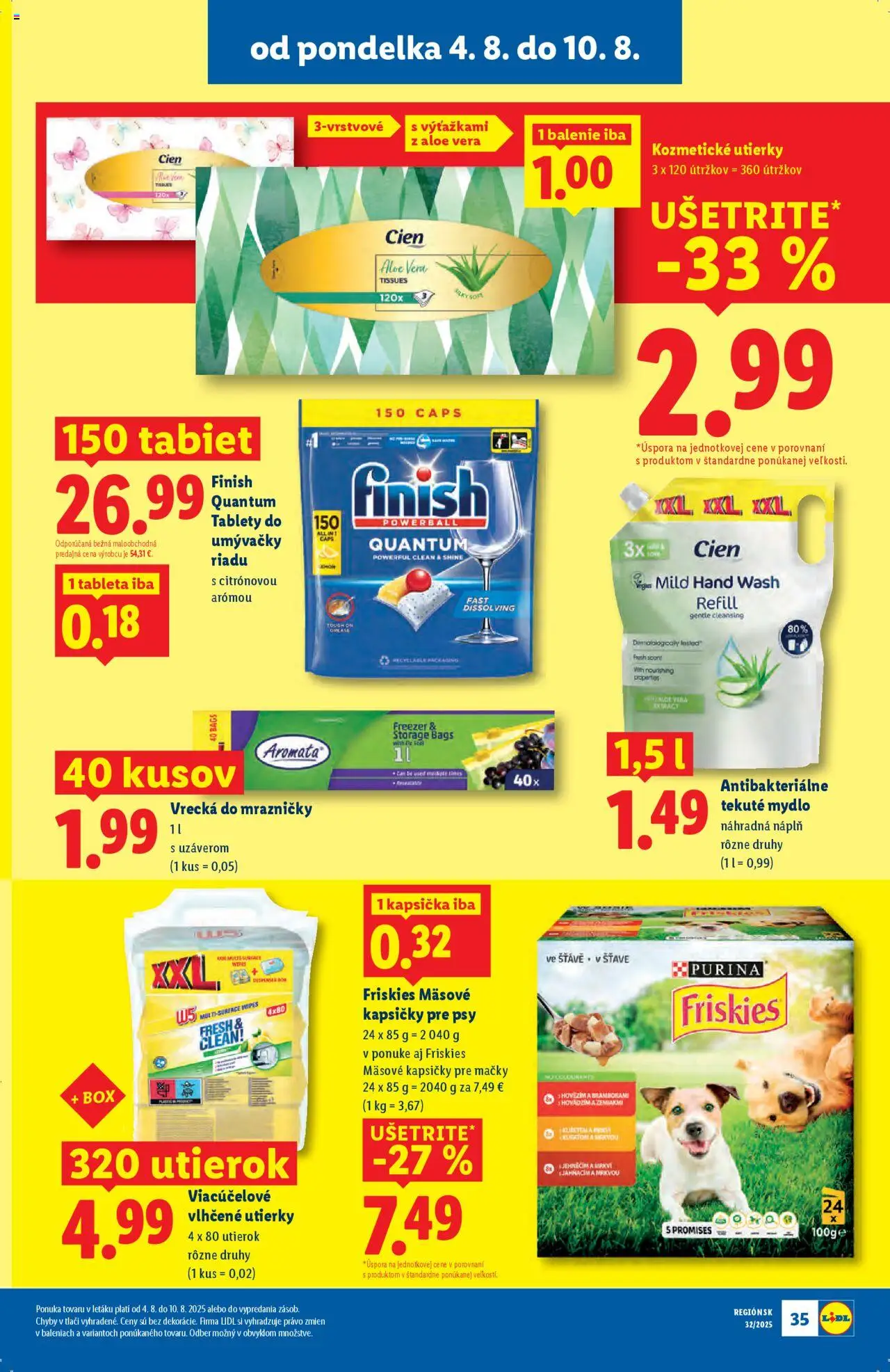 Lidl leták │ platný od 04.08.2025 | Strana: 43 | Produkty: Mrazničky, Mydlo, Tablety do umývačky riadu