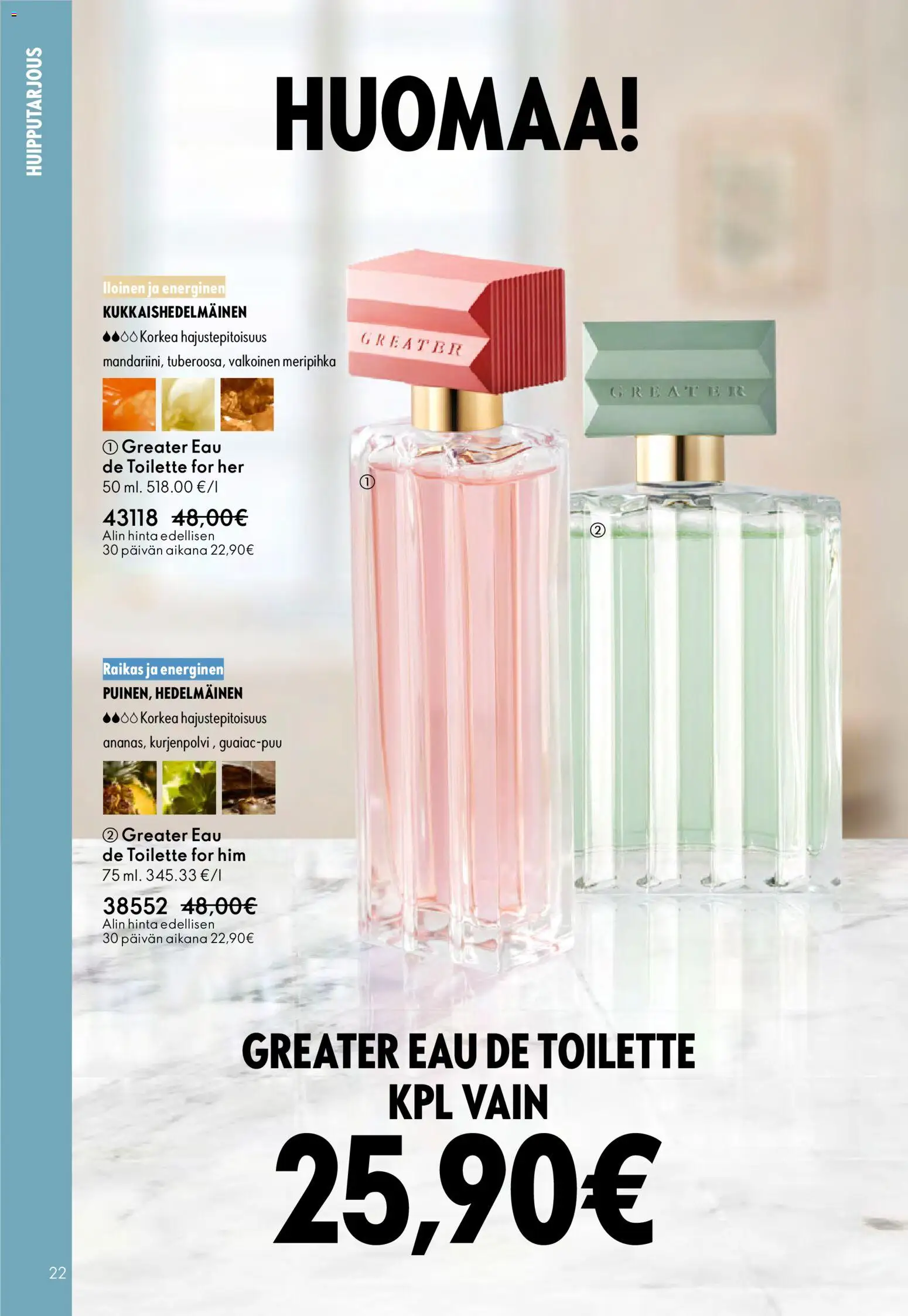 Oriflame - Esite 01 – voimassa 31.12.2025 alkaen | Sivu: 22 | Tuotteet: Eau de toilette