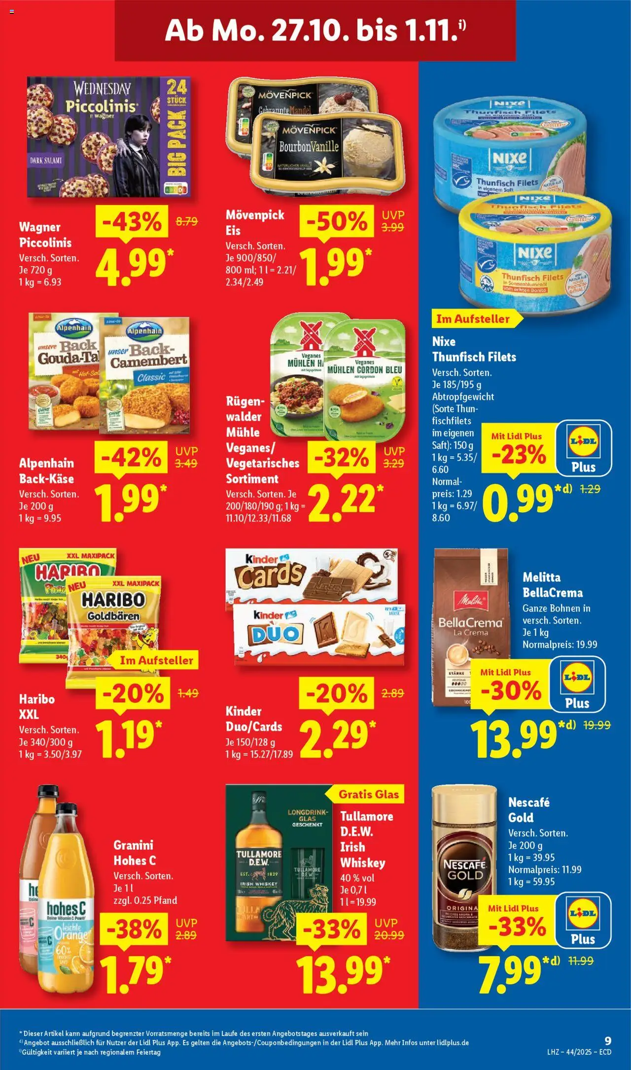 Lidl - Prospekt – gültig ab 27.10.2025 | Seite: 23 | Produkte: Melitta, Haribo, Hohes c, Whiskey