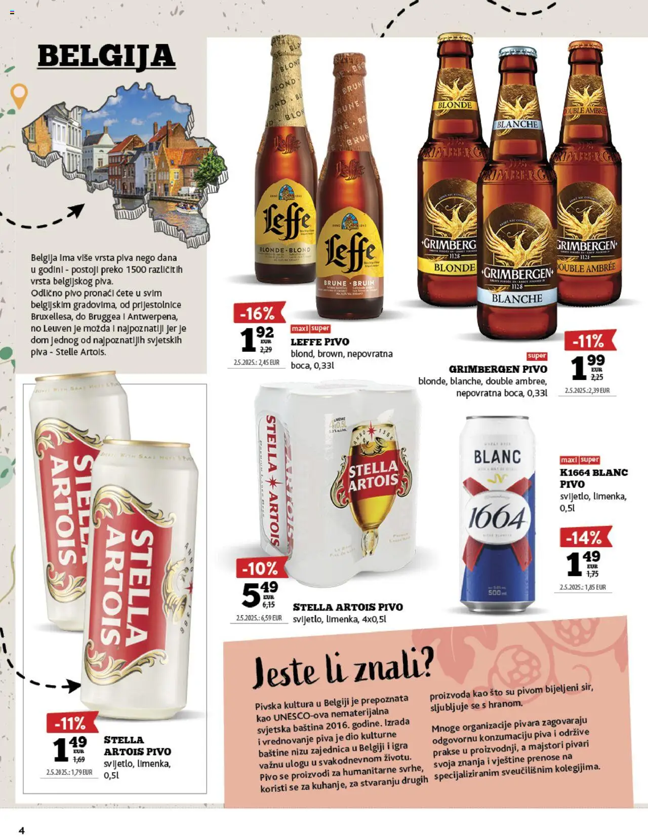 Konzum HR akciós ujság - amely érvényes a következő dátumtól: 15.09.2025 | Oldal: 4 | Termékek: Stella artois, Dió