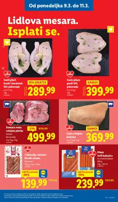 Pikok Grill kobasica, Sa sirom ili pikant, 280 g - pregled Lidl kataloga - važi od 05.03.2026 | Strana: 105