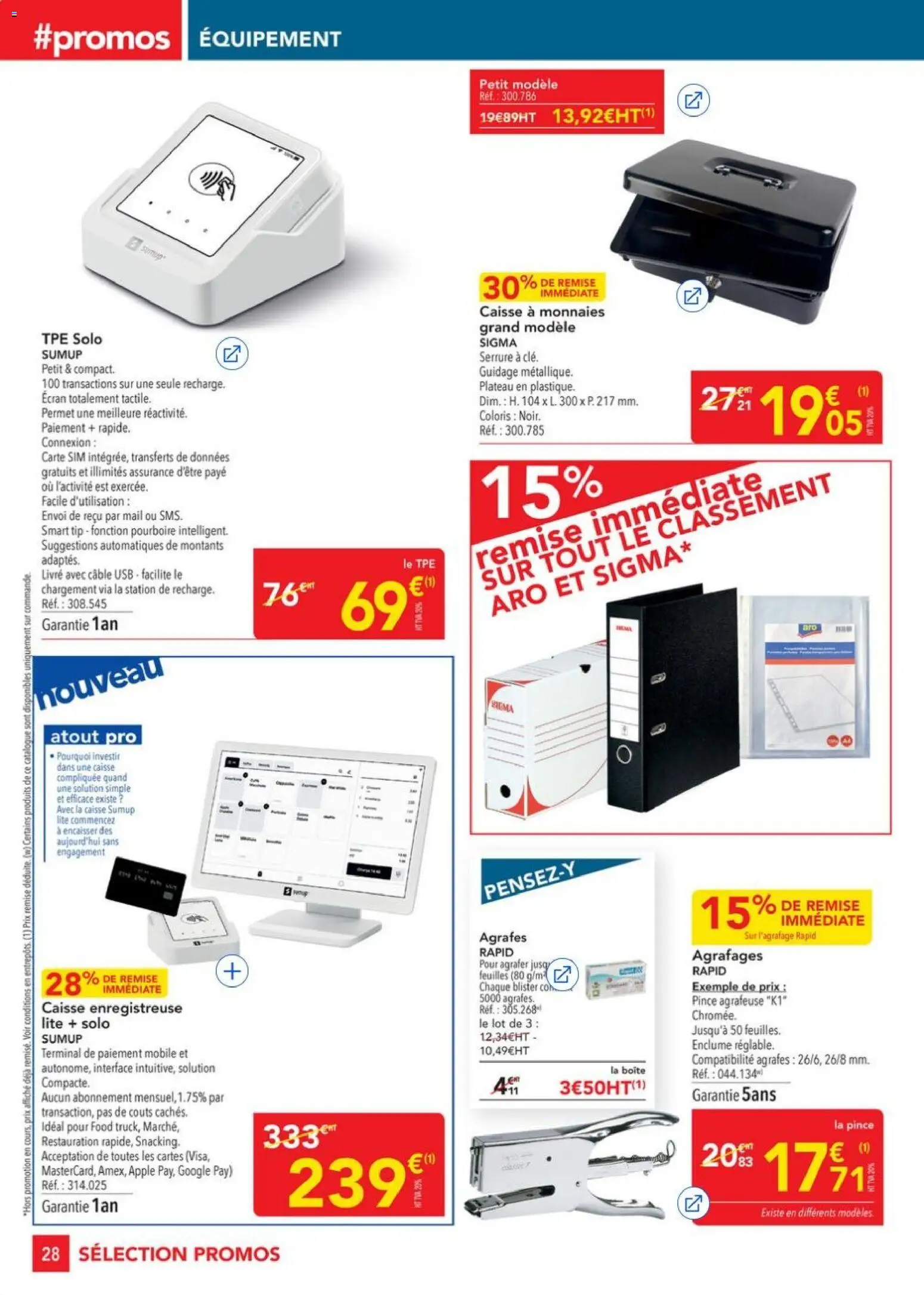 {H1} | Page: 28 | Produits: Câble, USB, Agrafeuse, Livre