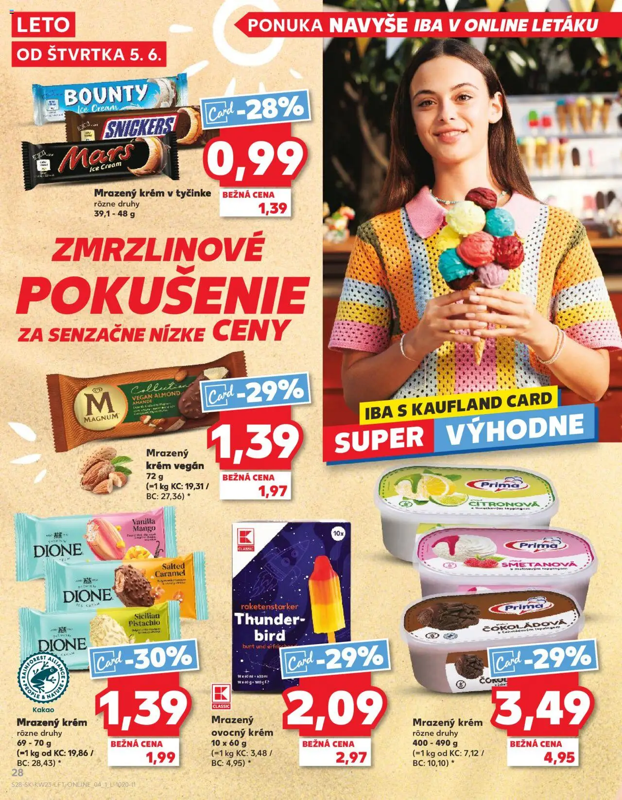 Nové Kaufland akcie – leták je platný od 05.06.2025 | Strana: 28 | Produkty: Magnum, Krém, Mango, Kakao