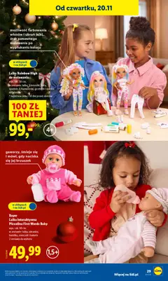 Pogląd oferty "Lidl Katalog zabawek" - ważna od 03.11.2025 | Strona: 29 | Produkty: Opaska do włosów, Baterie, Lalka, Grzebień