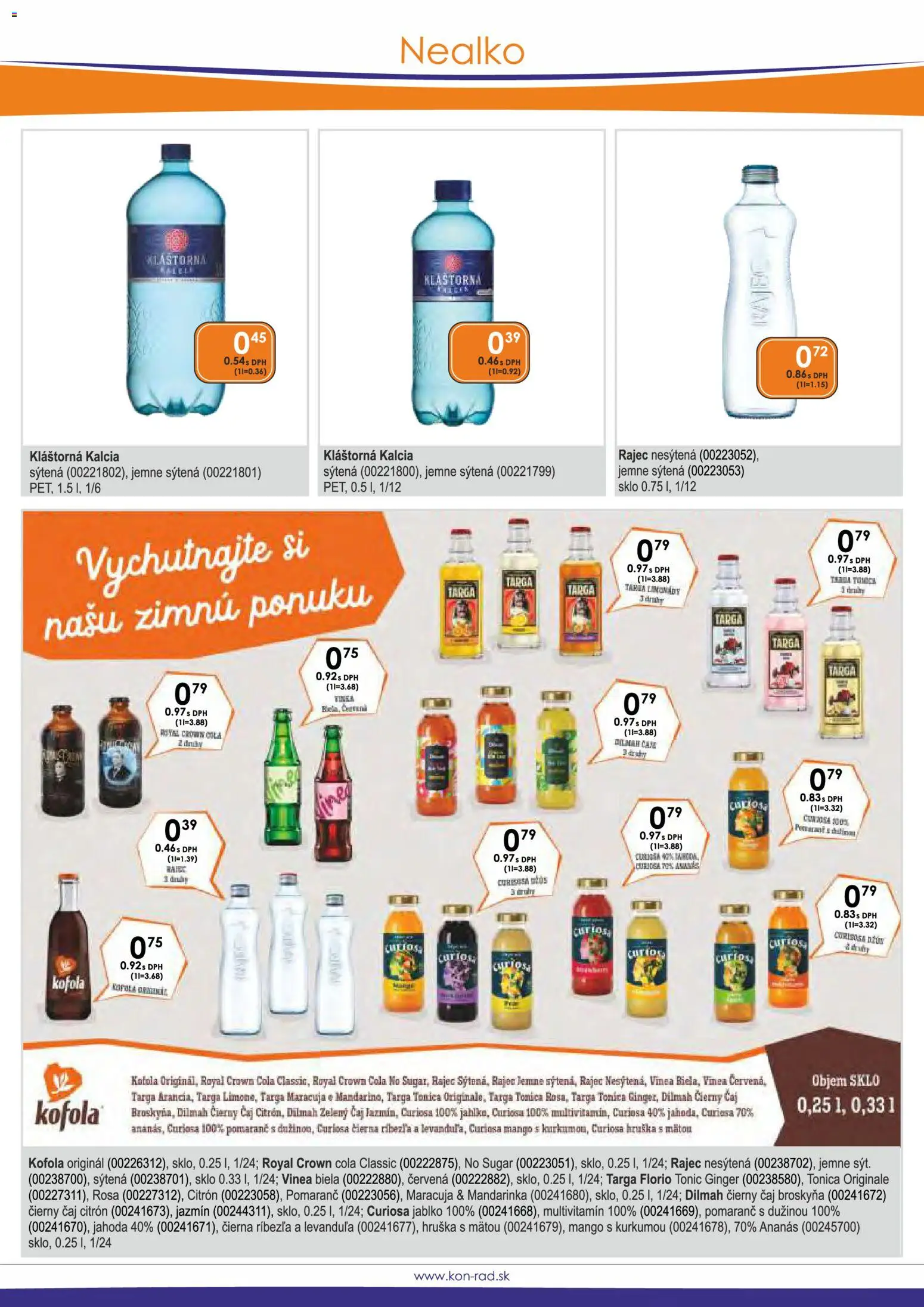 Nové KON - RAD akcie – leták je platný od 01.03.2026 | Strana: 25 | Produkty: Kofola, Ananás, Mango, Vinea