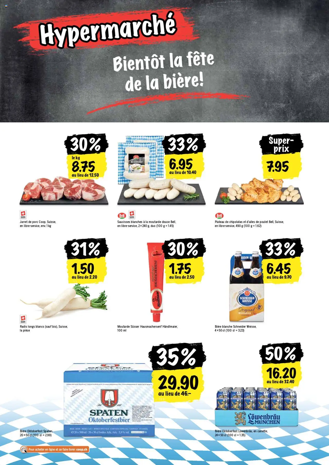 Coop - Les actions de la semaine – gültig ab 25.09.2025 | Seite: 23 | Produkte: Weißbier, Weißwurst
