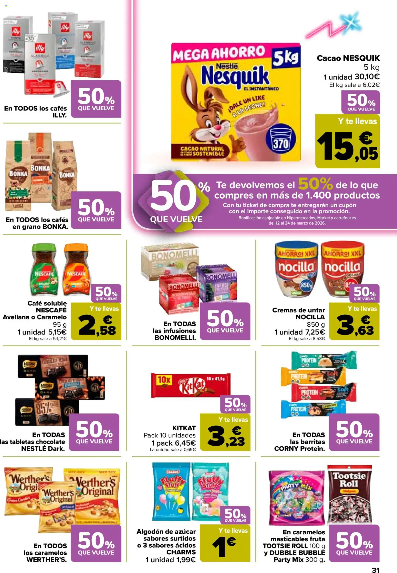 Carrefour folleto │ válido desde el 25.02.2026 | Página: 35 | Productos: Leche, Café, Chocolate, Φρυγανιές σικάλεως