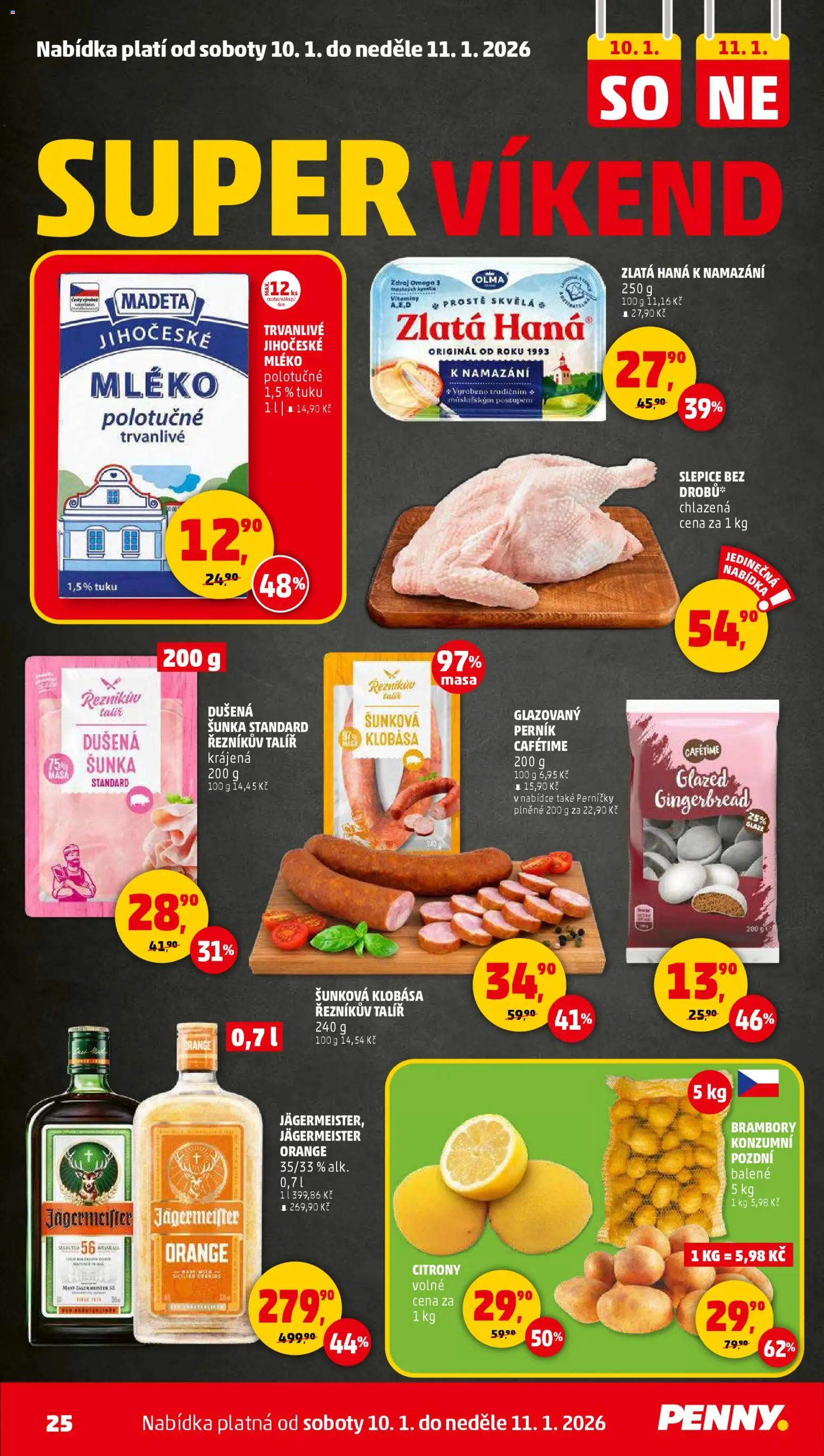 Penny Market leták - Čtvrtečník od 08.01.2026 | Strana: 25 | Produkty: Mléko polotučné, Perník, Klobása, Perníčky