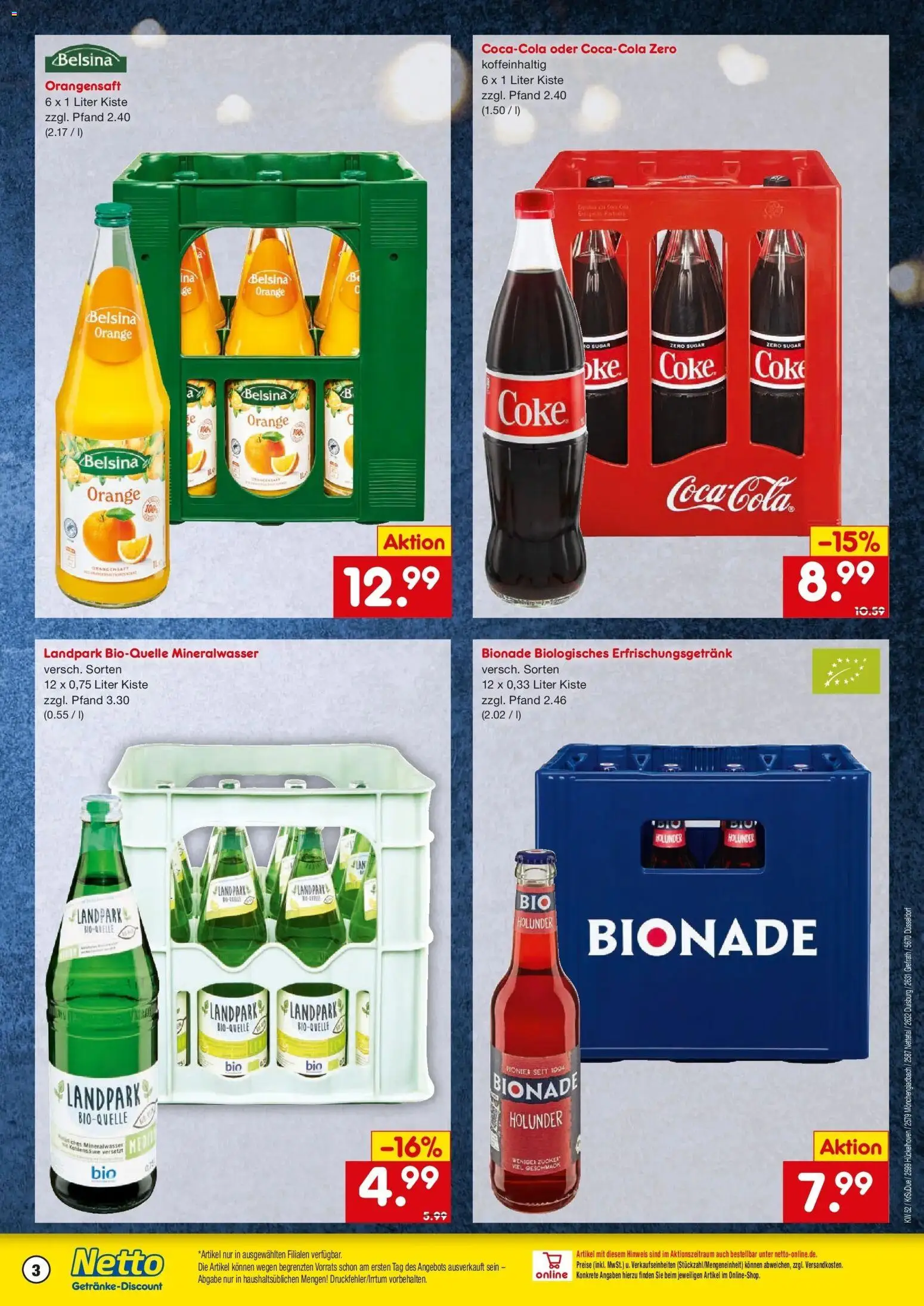 Netto Marken-Discount prospekt Grefrath	 – gültig ab 22.12.2025 | Seite: 9 | Produkte: Bionade, Orangensaft, Mineralwasser