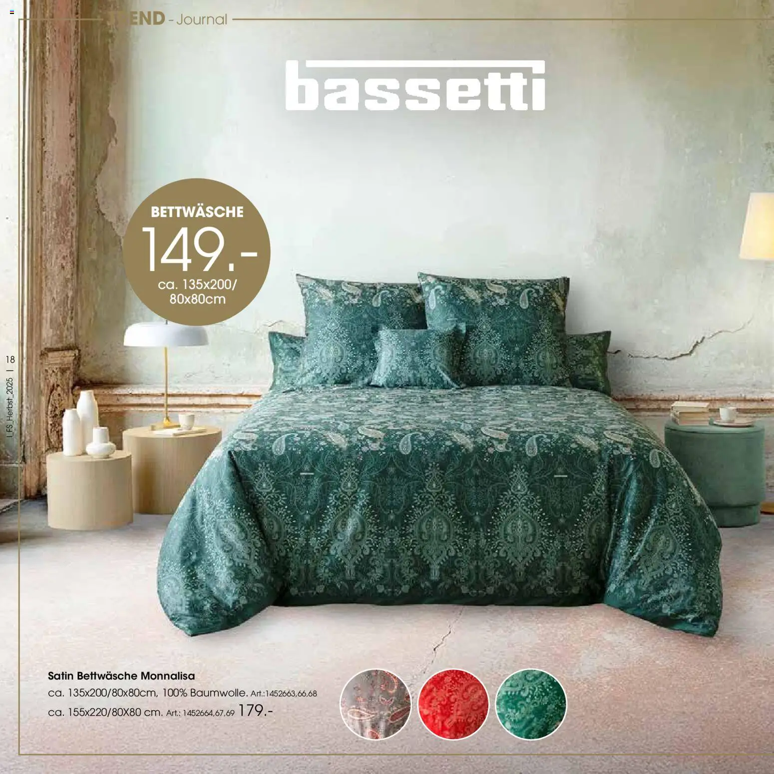 Zurbrüggen Trend-Journal Herbst – gültig ab 21.10.2025 | Seite: 18 | Produkte: Bettwäsche