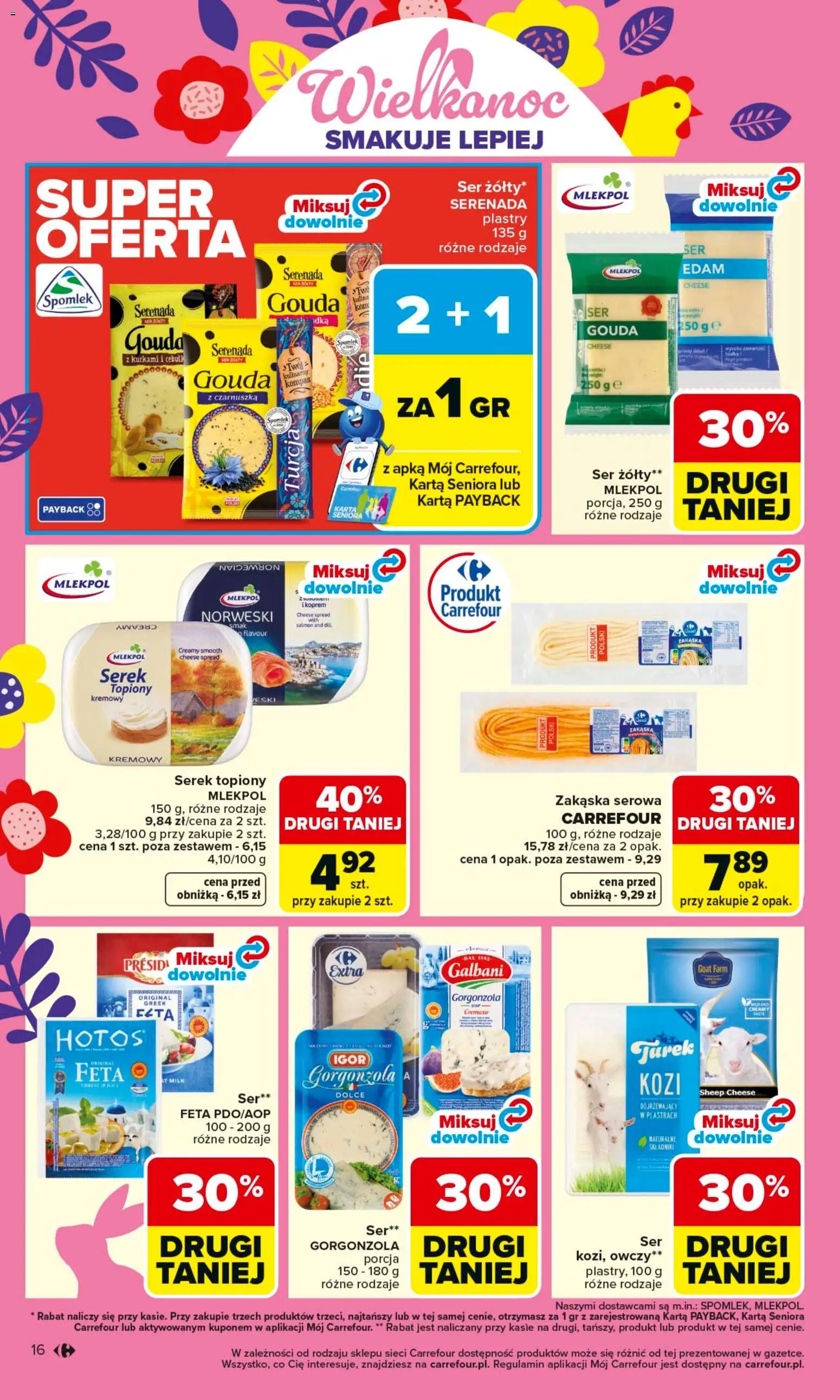 Carrefour gazetka od 16.03.2026 | Strona: 18 | Produkty: Czarnuszka, Serek, Ser, Gorgonzola