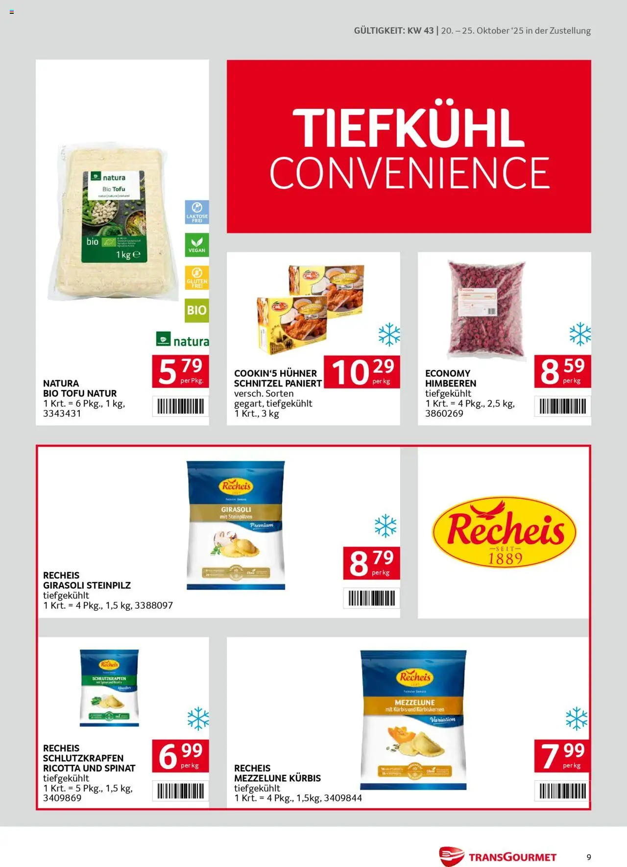 Transgourmet  Zustellaktion gültig ab 20.10.2025 | Seite: 9 | Produkte: Kürbis