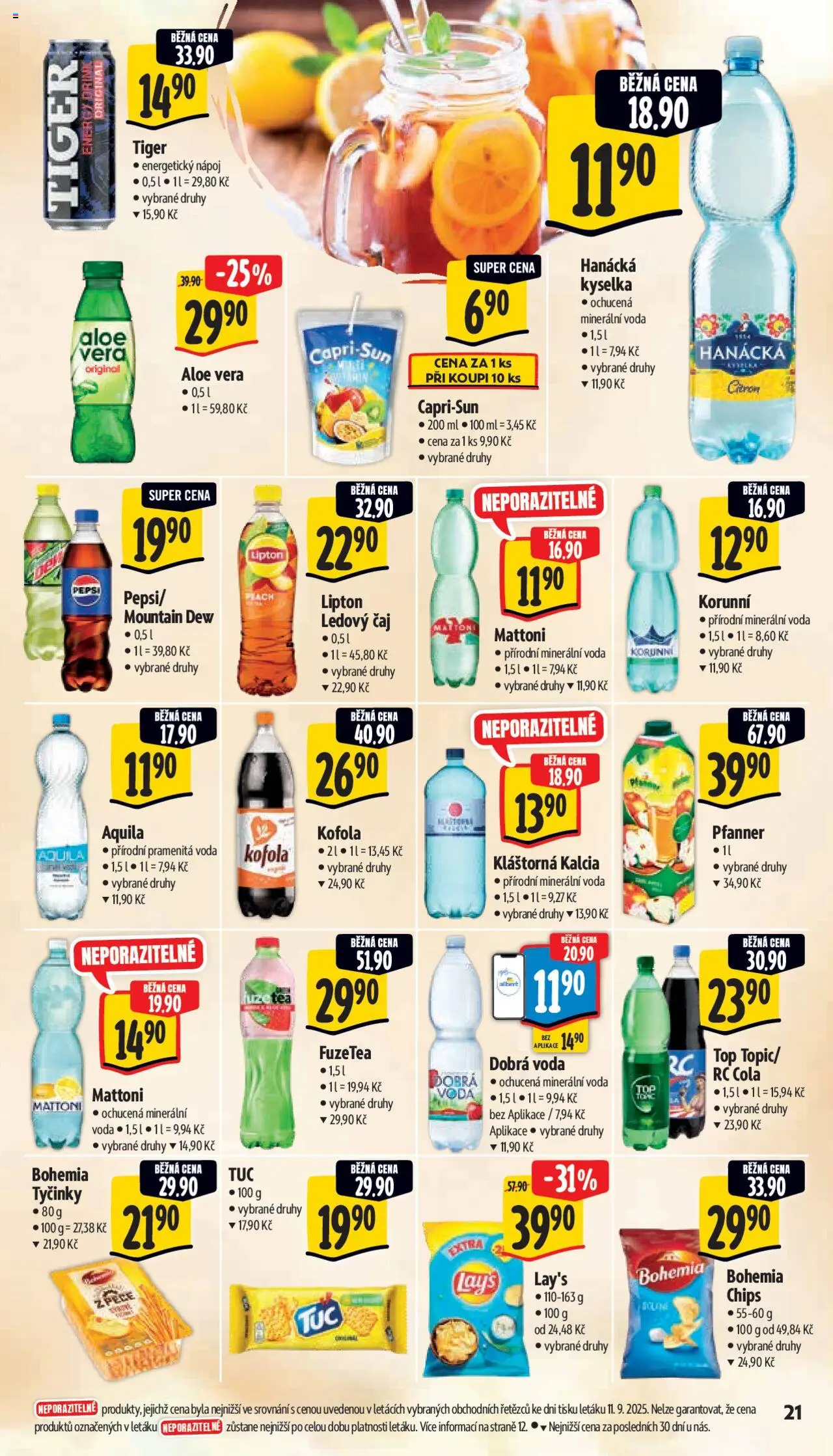 Albert leták - Supermarket od 17.09.2025 | Strana: 29 | Produkty: Mountain Dew, Kofola, Aloe vera, RC Cola