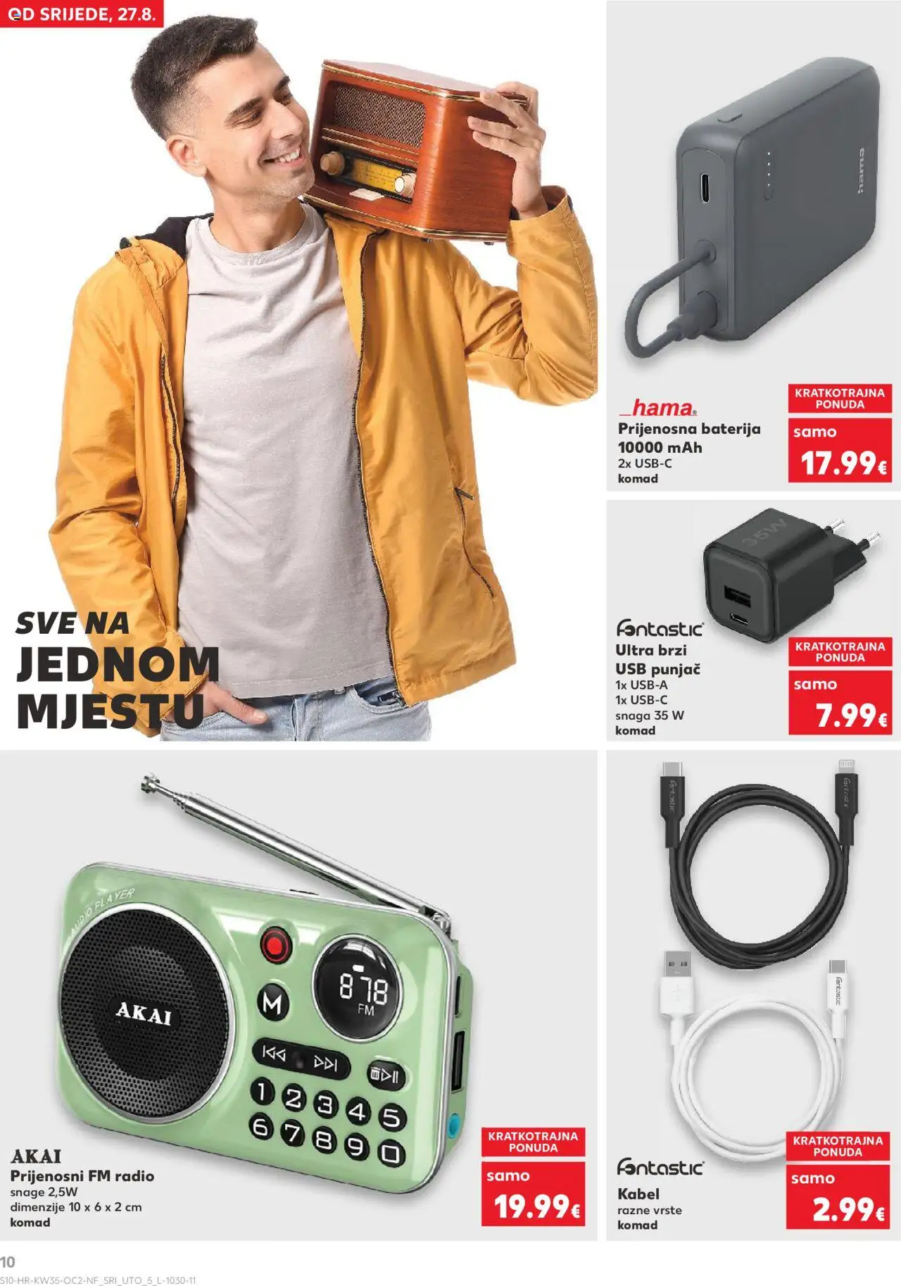 Kaufland katalog | vrijedi od 27.08.2025 | Stranica: 10 | Proizvodi: Audio, Radio, Kabel, USB
