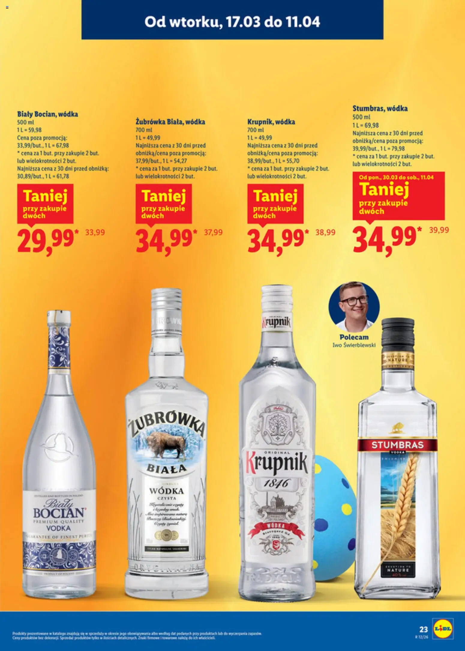 Lidl Katalog alkoholi mocnych i win od 17.03.2026 | Strona: 24 | Produkty: Żubrówka, Wódka Stumbras, Vodka, Wódka