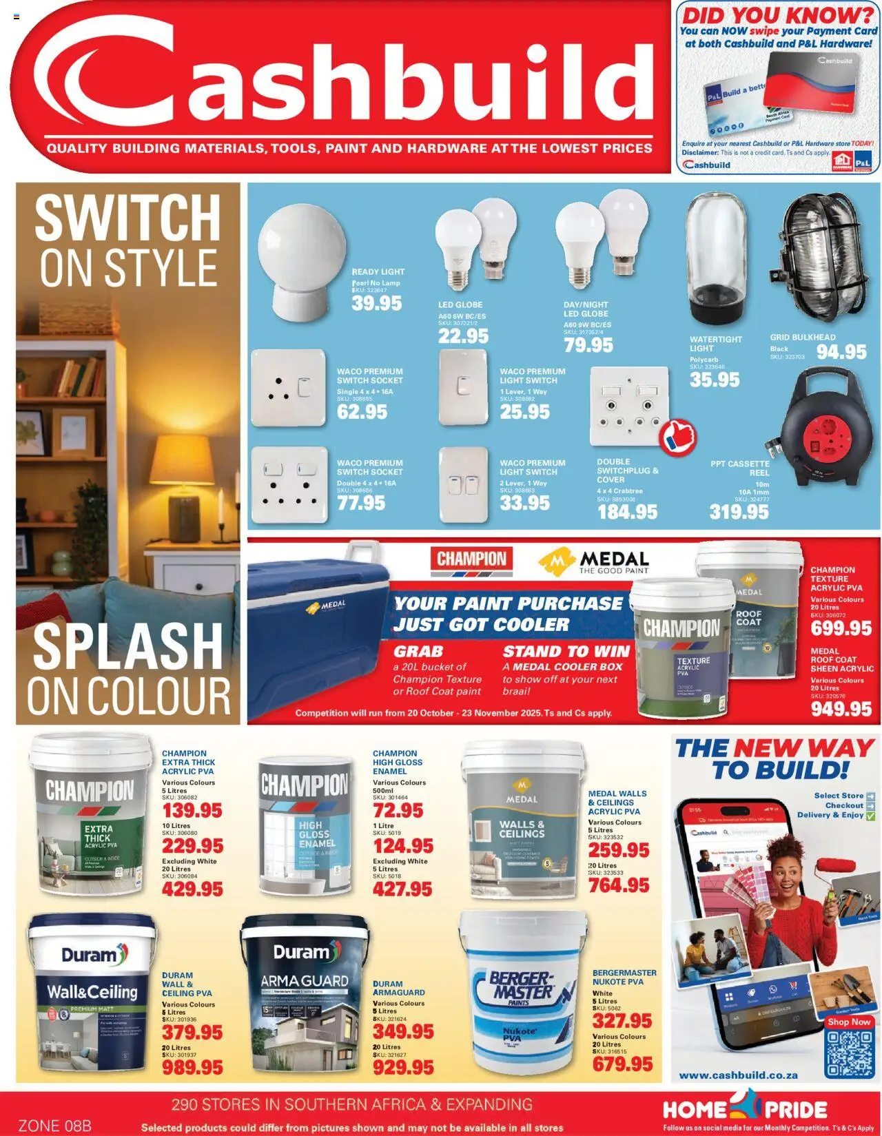 New Cashbuild catalogue – valid from 20.10.2025 | Page: 1 | Products: Coat, Cover, Paint, Lamp