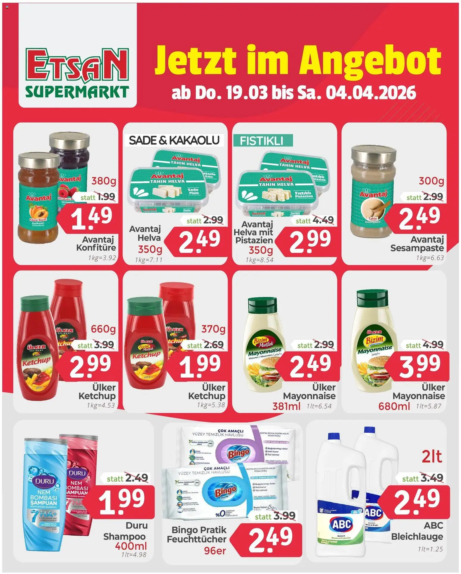 ETSAN Flugblatt gültig ab 19.03.2026 | Seite: 5 | Produkte: Ketchup, Mayonnaise, Shampoo