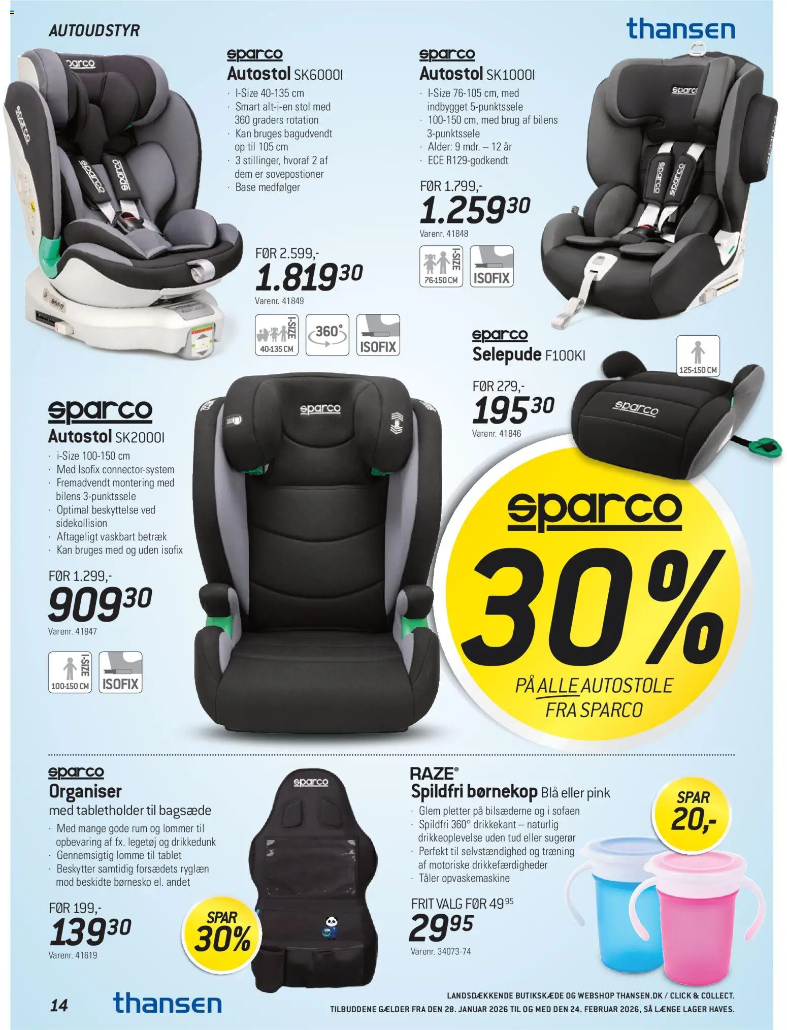 Thansen tilbudsavis – gyldig fra 28.01.2026 | Side: 14 | Produkter: Stol, Tablet, Opvaskemaskine