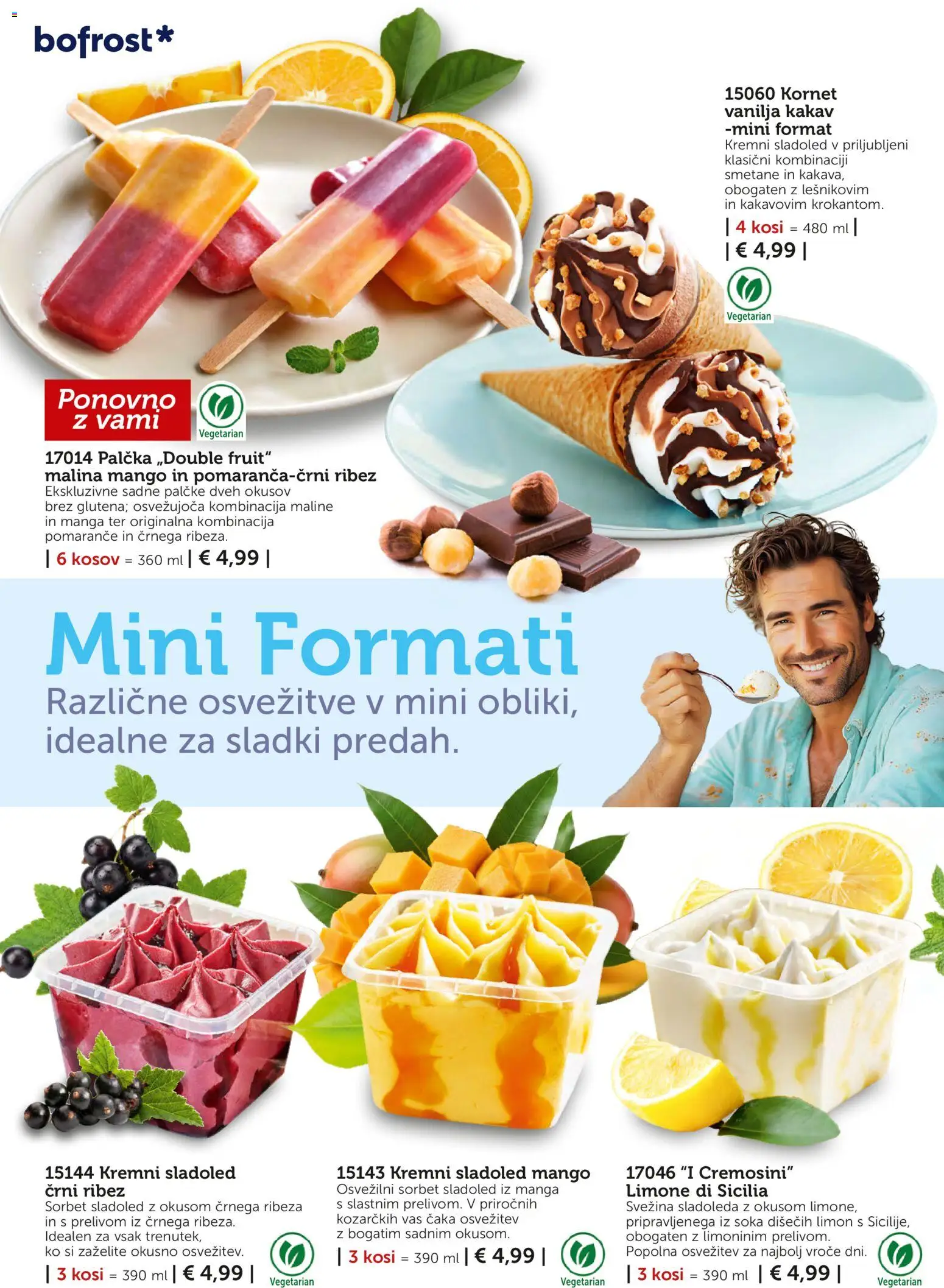 Novi Bofrost katalog ponudbe – veljaven od 04.03.2026 | Stran: 12 | Izdelki: Ribez, Kakav, Sladoled, Mango