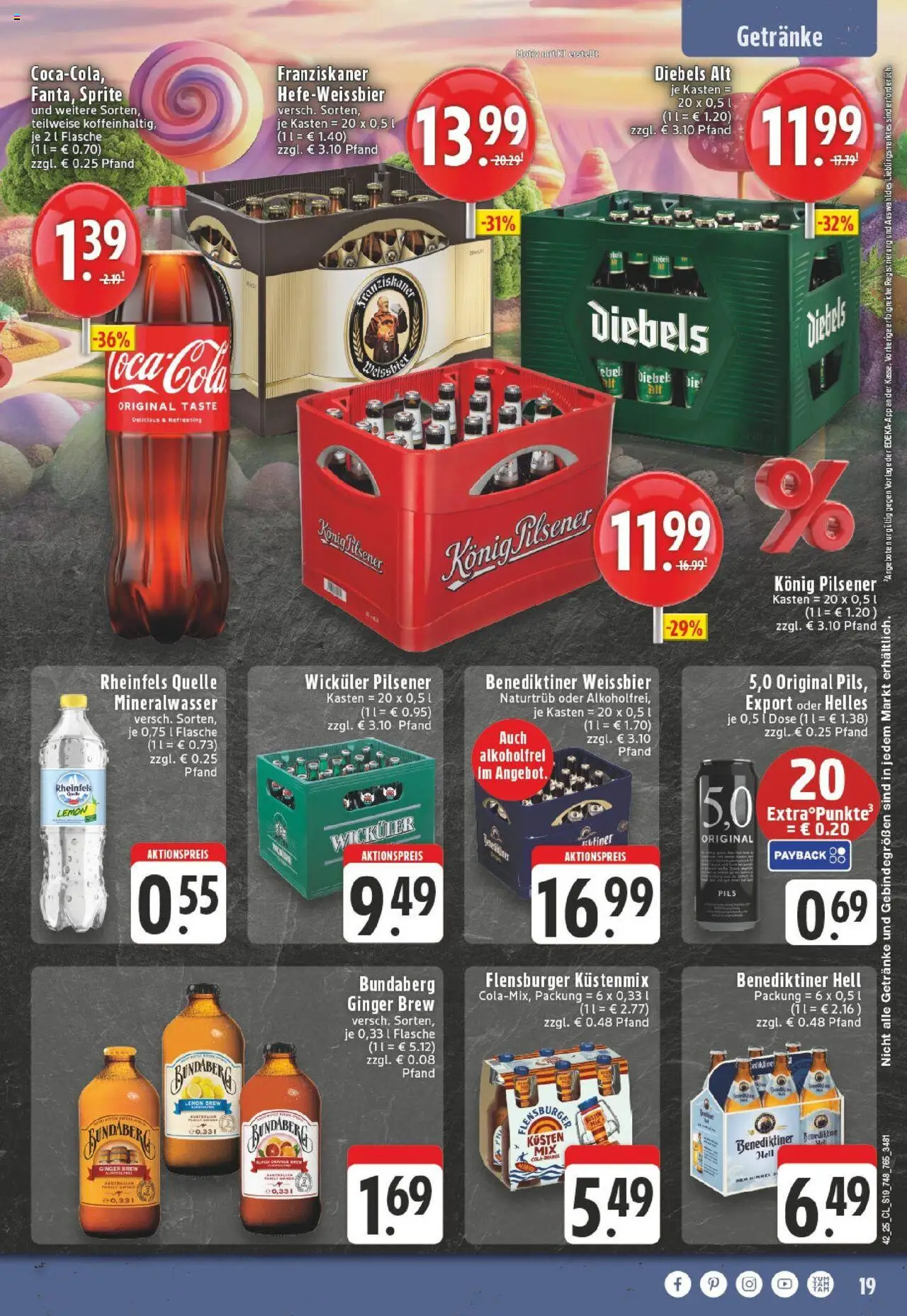 Edeka prospekt Mönchengladbach	 – gültig ab 13.10.2025 | Seite: 19 | Produkte: Konig pilsener, Sprite, Cola, Weißbier