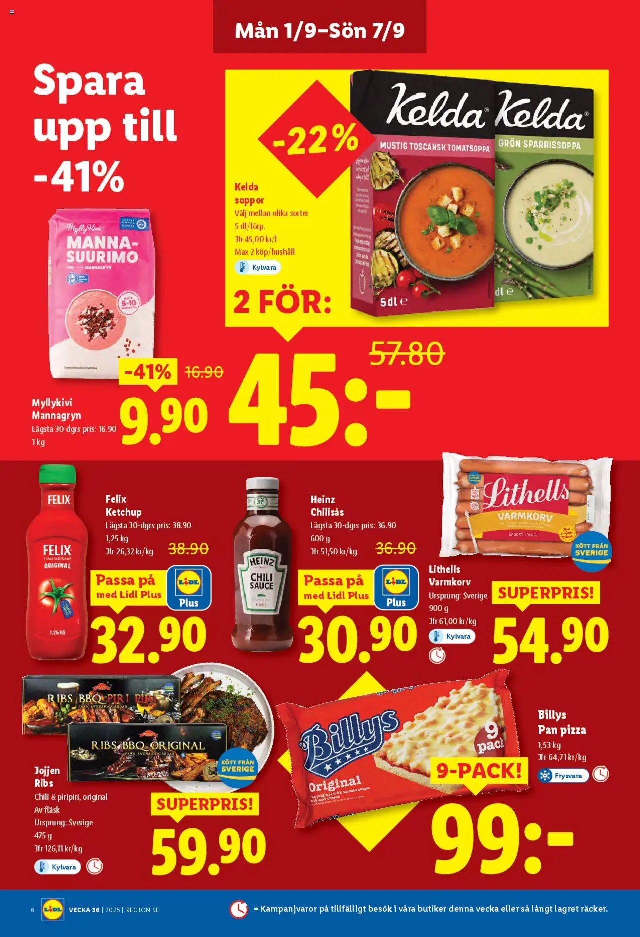Lidl reklamblad aktuell från 01.09.2025 | Sida: 6 | Produkter: Chili, Fläsk, Ketchup, Kiwi