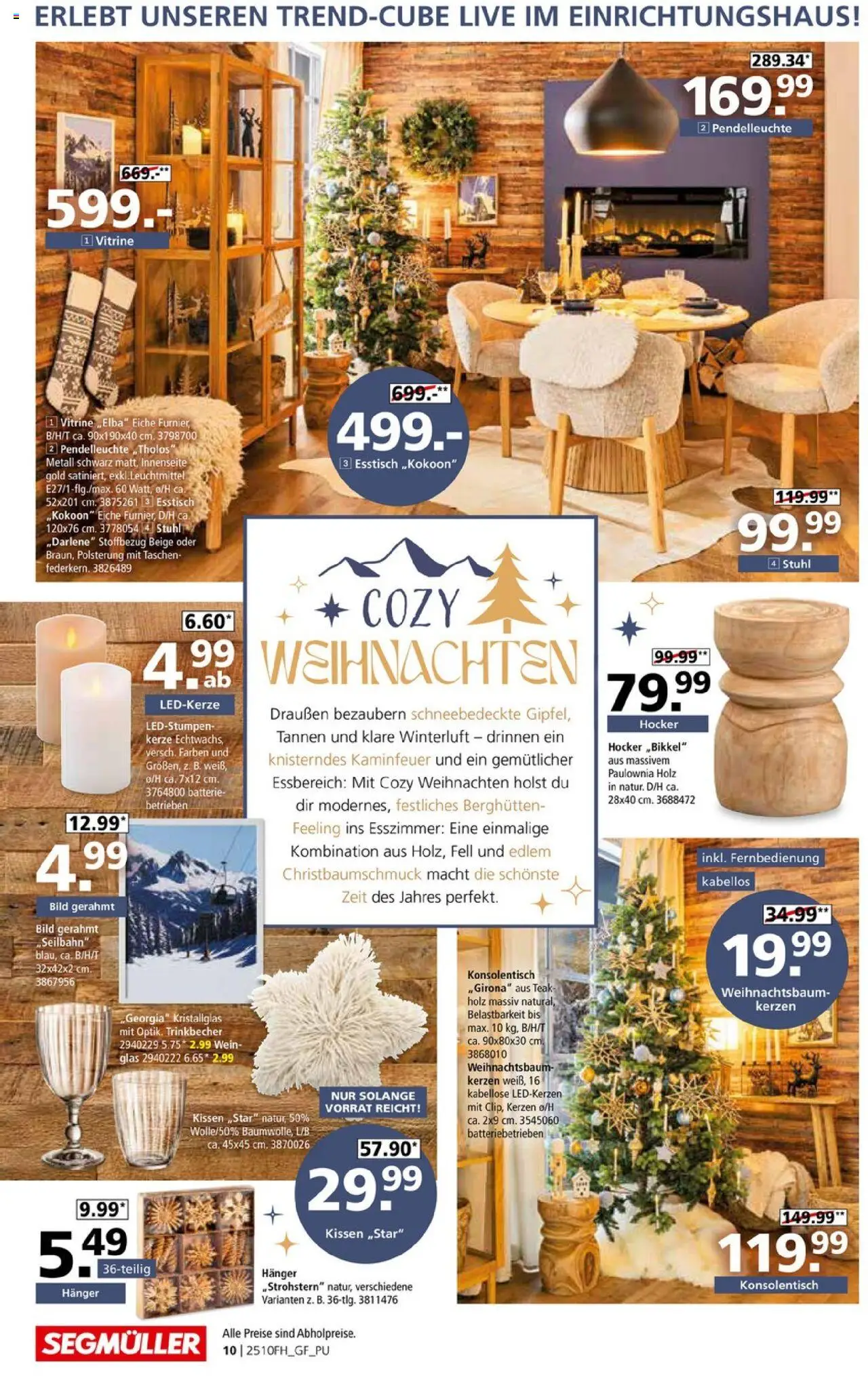 Segmüller Prospekt 	 – gültig ab 18.10.2025 | Seite: 16 | Produkte: Esstisch, Vitrine, Batterie, Wein