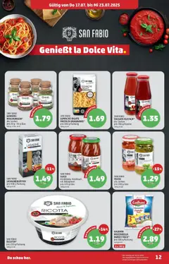 Penny Markt Flugblatt gültig ab 17.07.2025 | Seite: 12 | Produkte: Pasta, Pizza