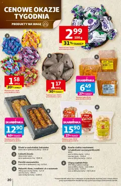 Auchan Gazetka - Lato Pełne Przyjemności Hipermarket od 10.07.2025 | Strona: 20 | Produkty: Karta, Cukierki zozole, Pierniki, Śliwki w czekoladzie