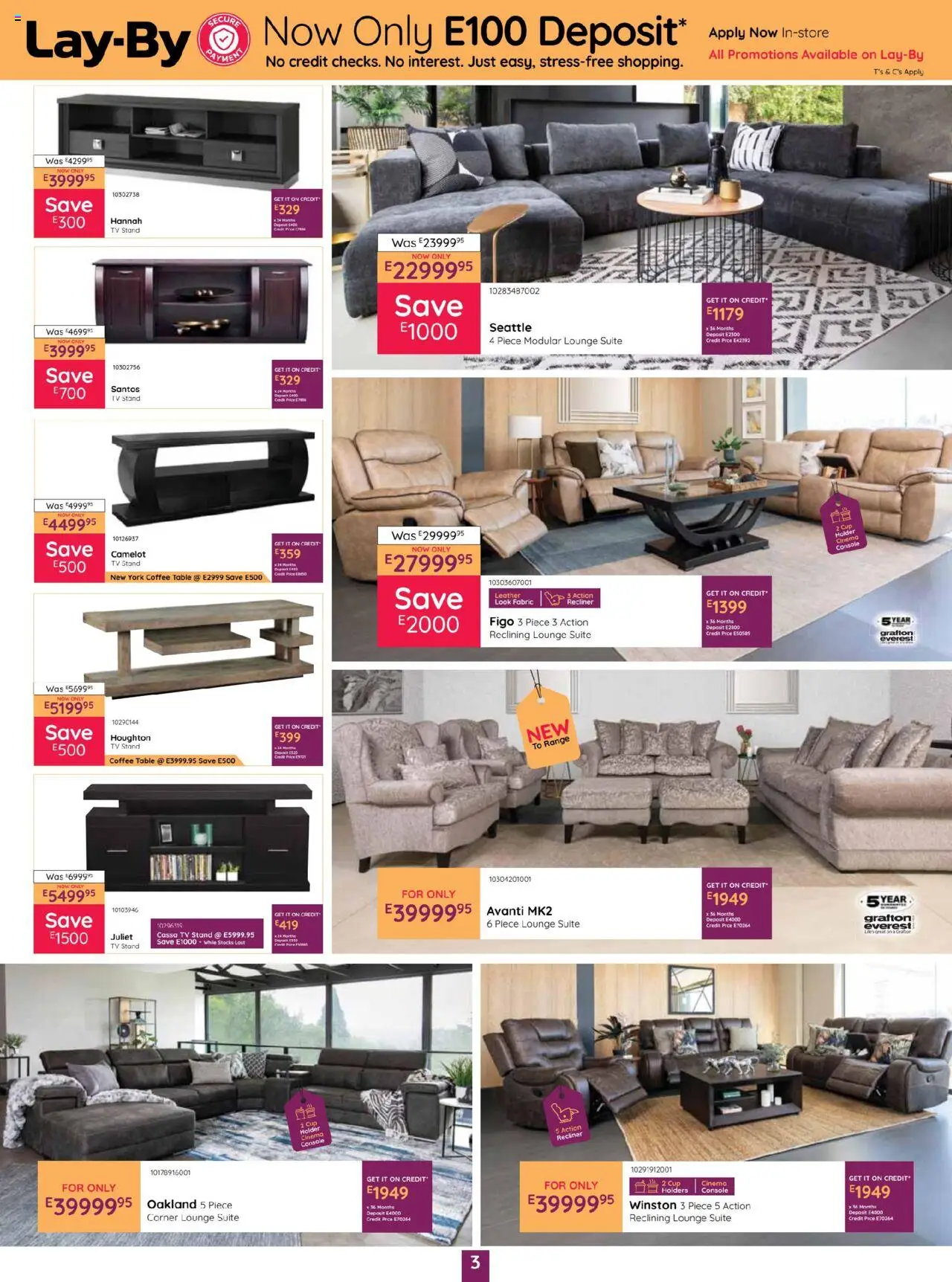 New Bradlows catalogue – valid from 16.10.2025 | Page: 3 | Products: TV, Coffee table, Table, Coffee