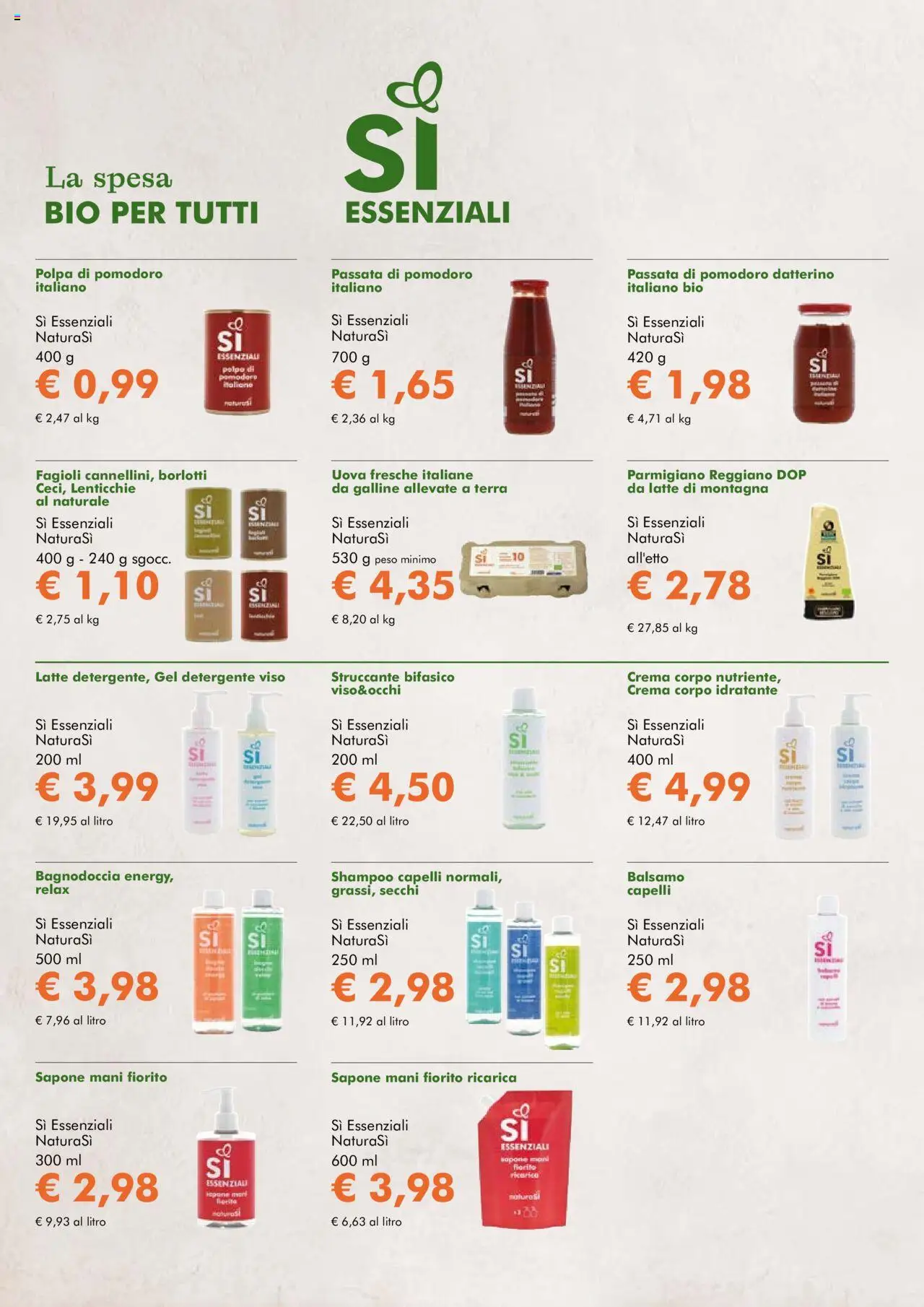 Volantino Natura Sì del 01.10.2025 | Pagina: 6 | Prodotti: Sapone, Fagioli, Lenticchie, Latte