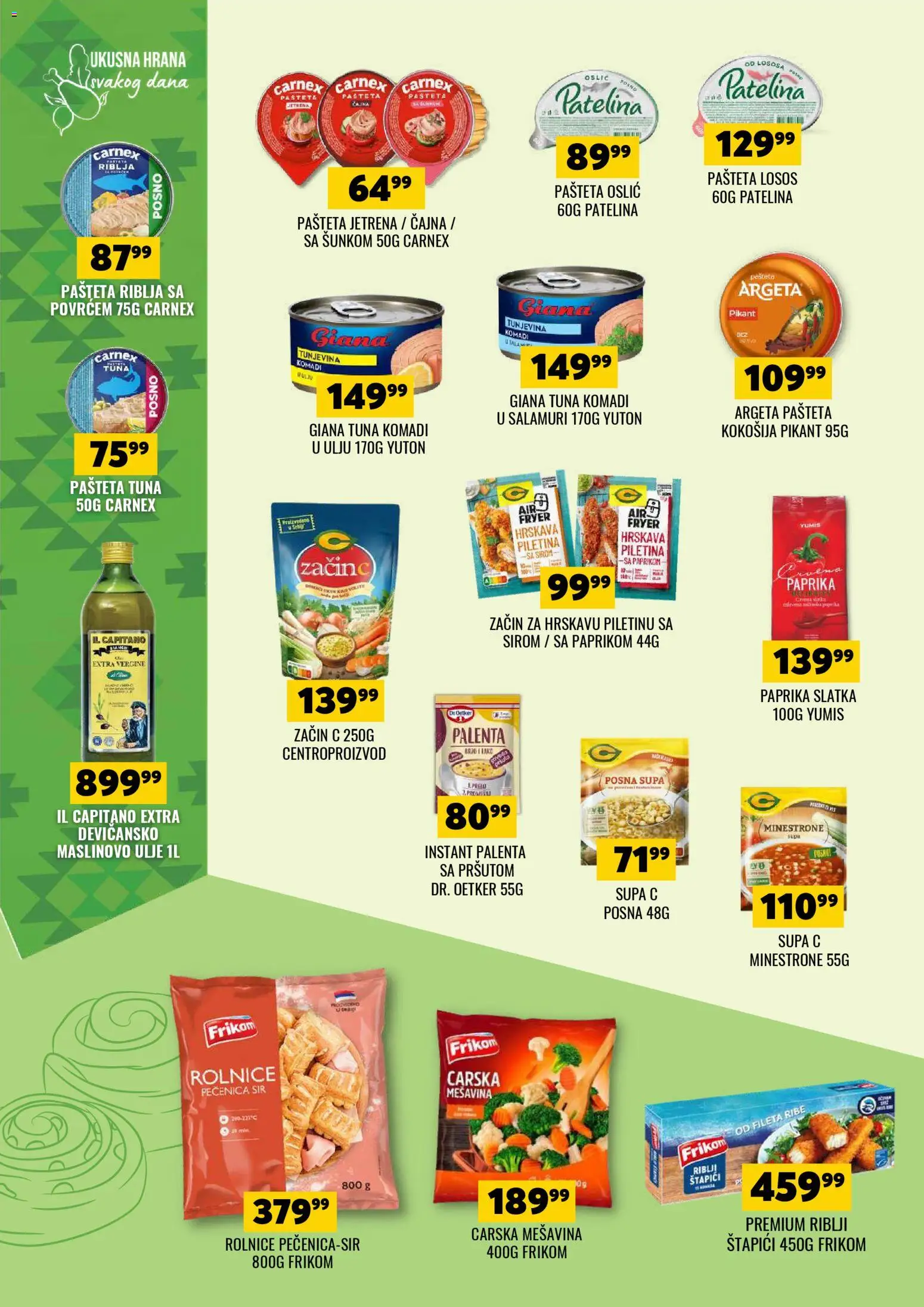 Tekijanka katalog - važi od 11.03.2026 | Strana: 6 | Proizvode: Oslić, Losos, Ulje, Pečenica