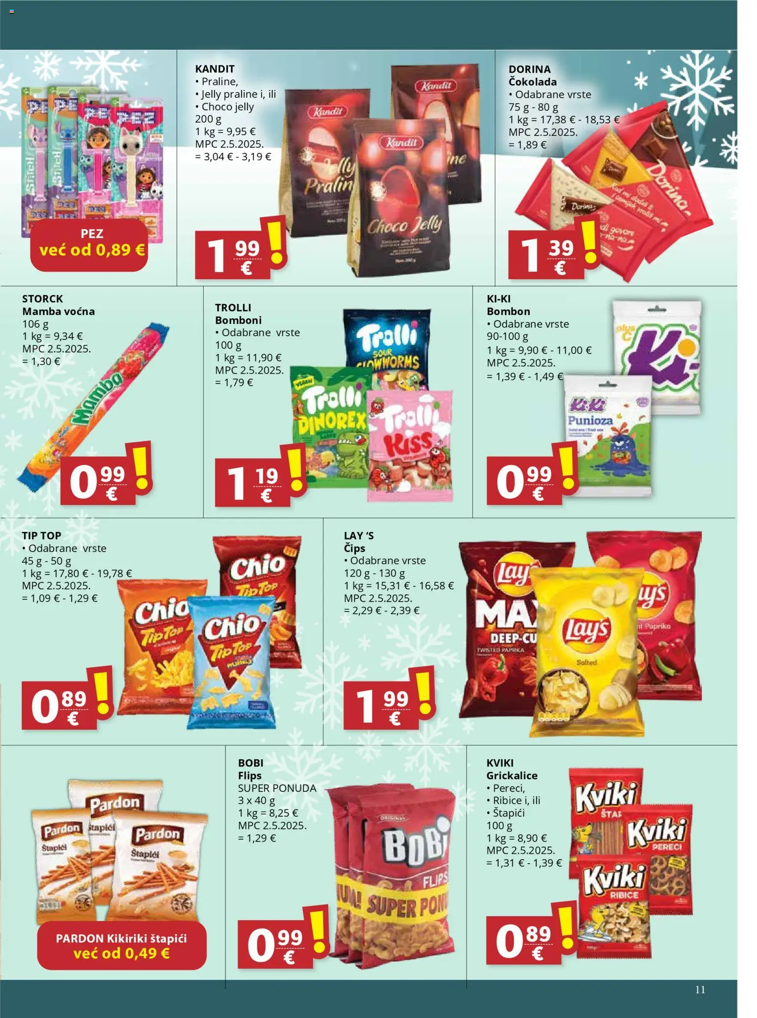 Djelo katalog | vrijedi od 03.12.2025 | Stranica: 11 | Proizvodi: Flips, Dorina, Bomboni, Paprika